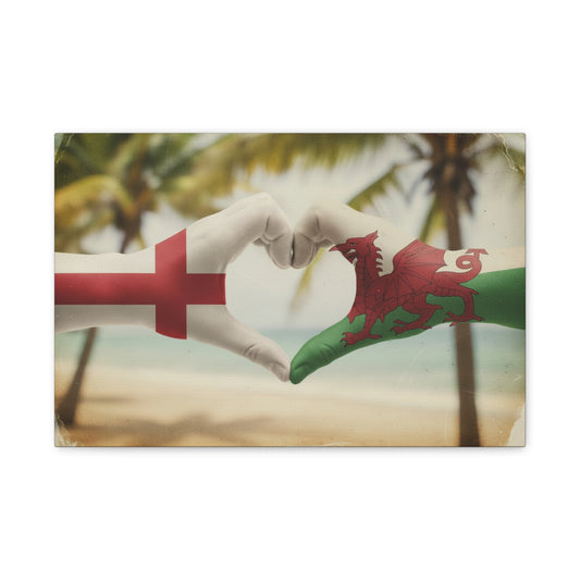 England & Wales — Heritage Heart Canvas