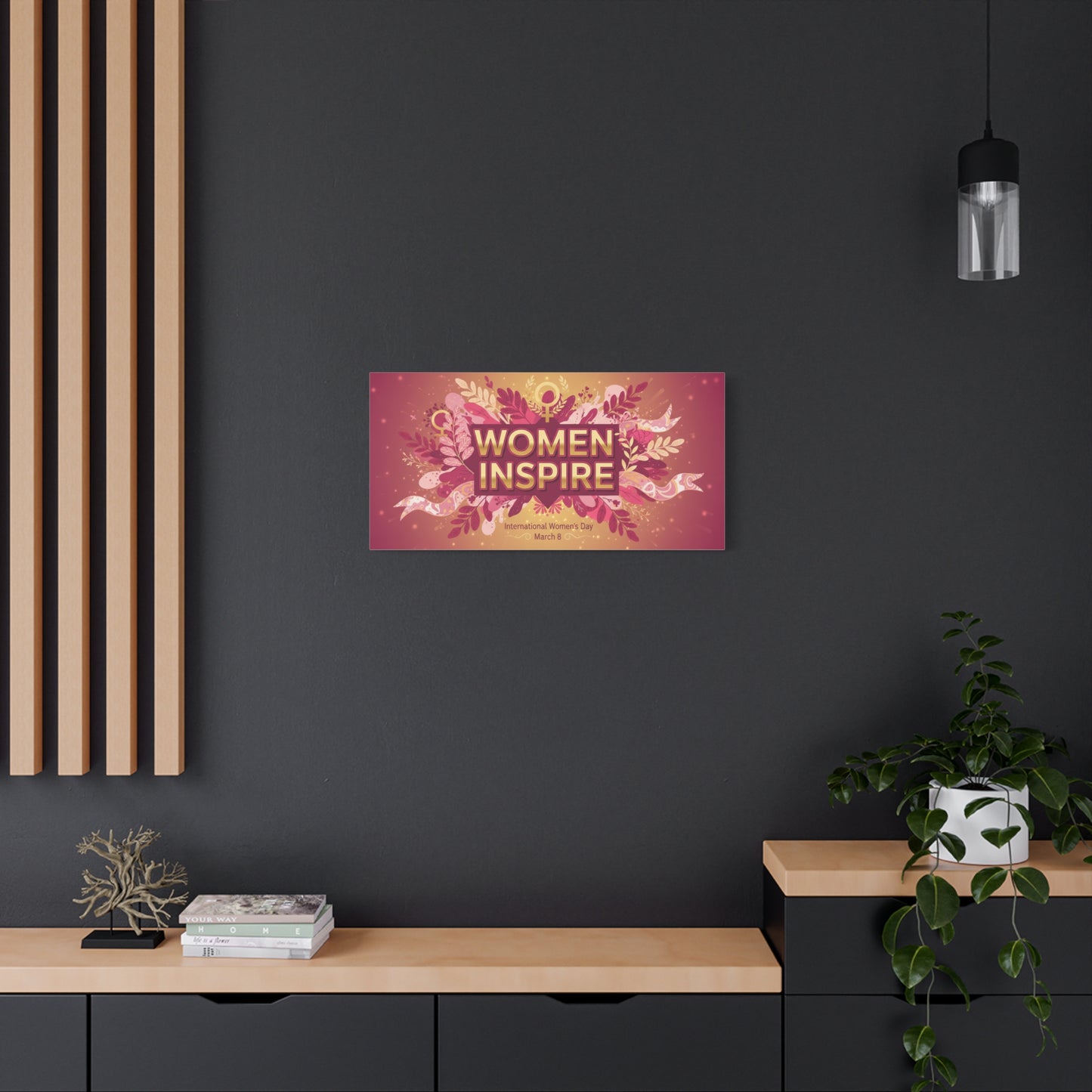 Women Inspire Canvas Wall Art — International Women’s Day Tribute (Matte Stretched)