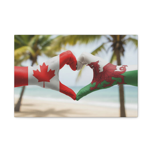 Canada & Wales — Heritage Heart Canvas