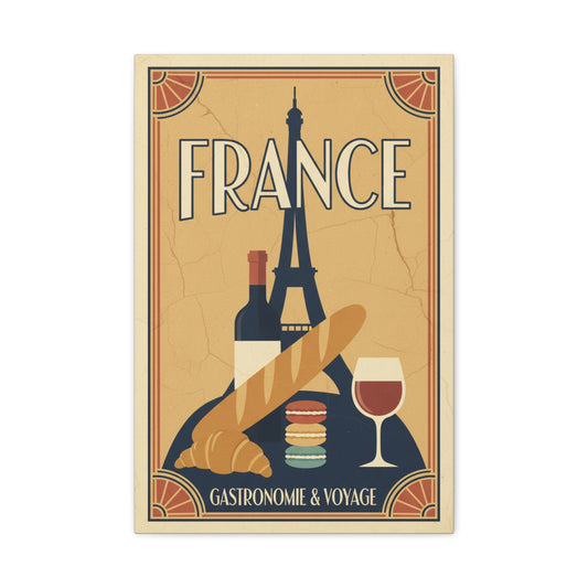 France — Vintage Travel Canvas