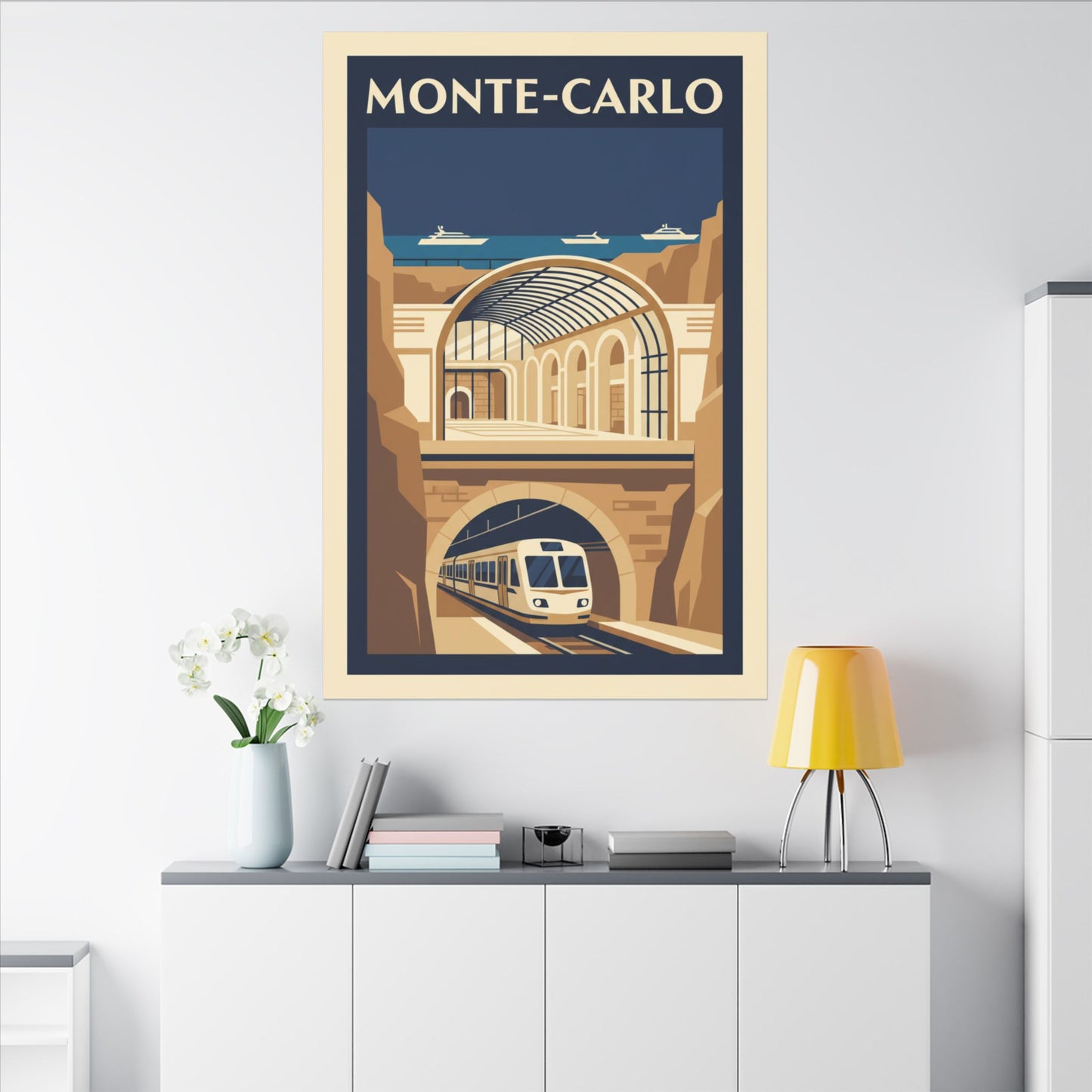 Monte Carlo Vintage Travel Poster Canvas