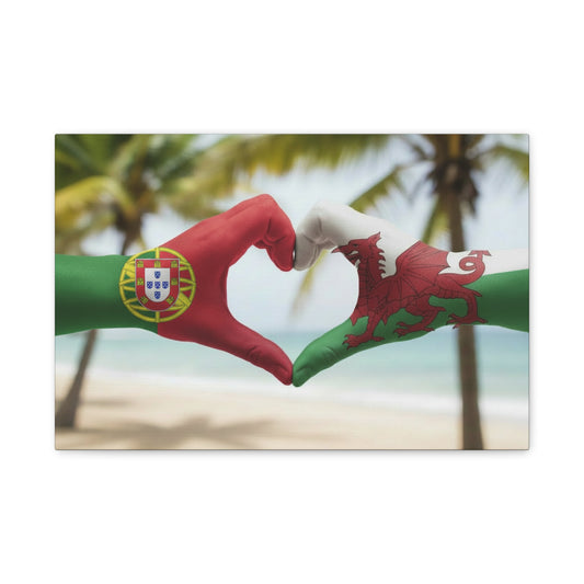 Portugal & Wales — Heritage Heart Canvas