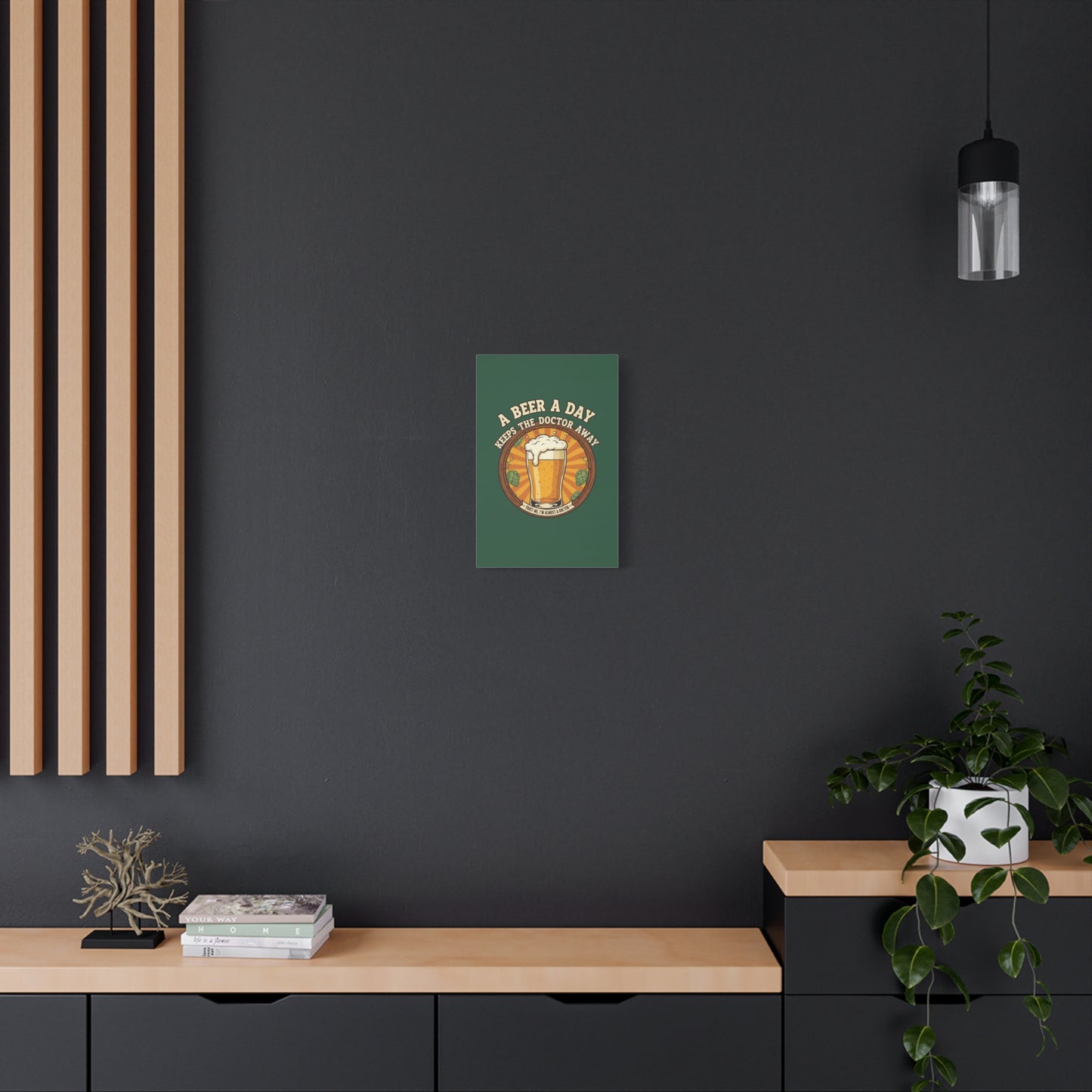 A Beer a Day Canvas Wall Art — Pint of Stout Home Decor