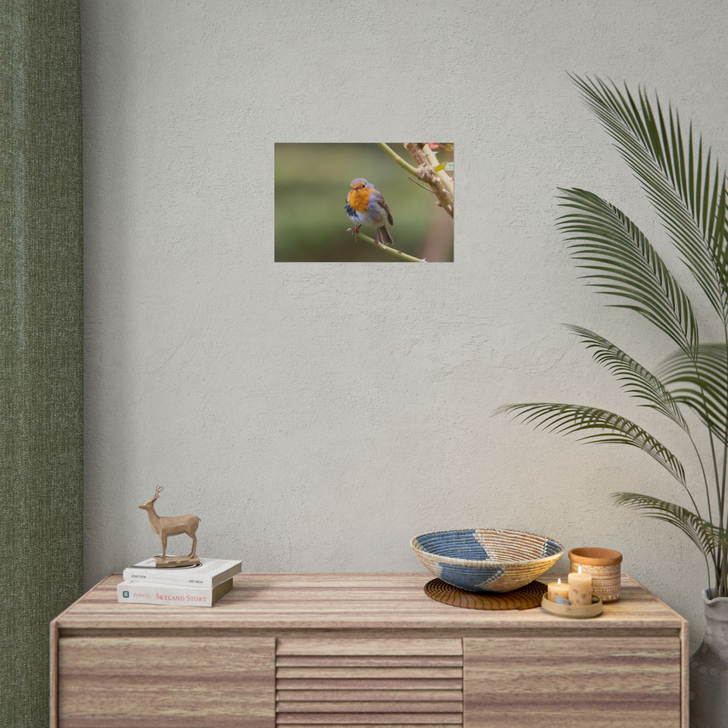 Rolled Poster – Colourful Robin Art Print