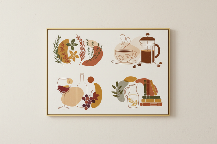 Kitchen and home wall art collection