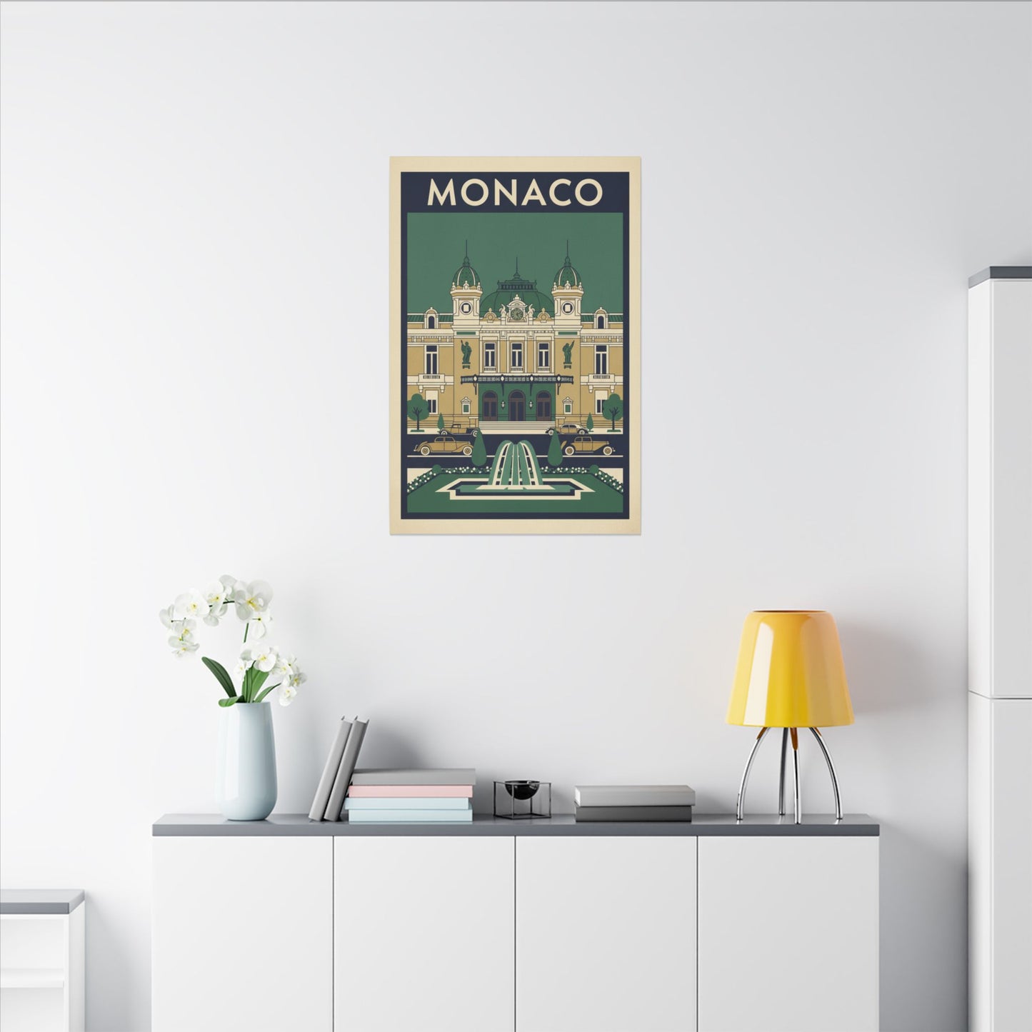Monaco Vintage Travel Poster Canvas