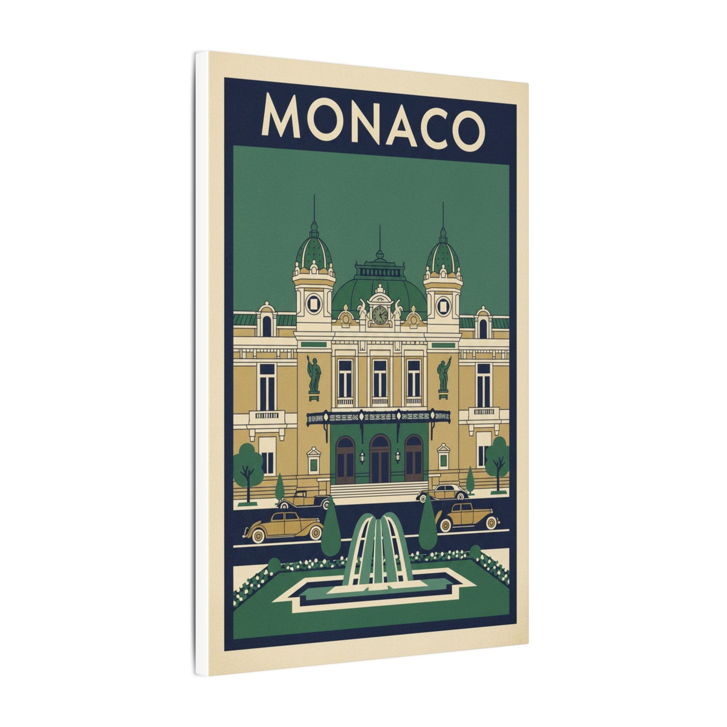 Monaco Vintage Travel Poster Canvas