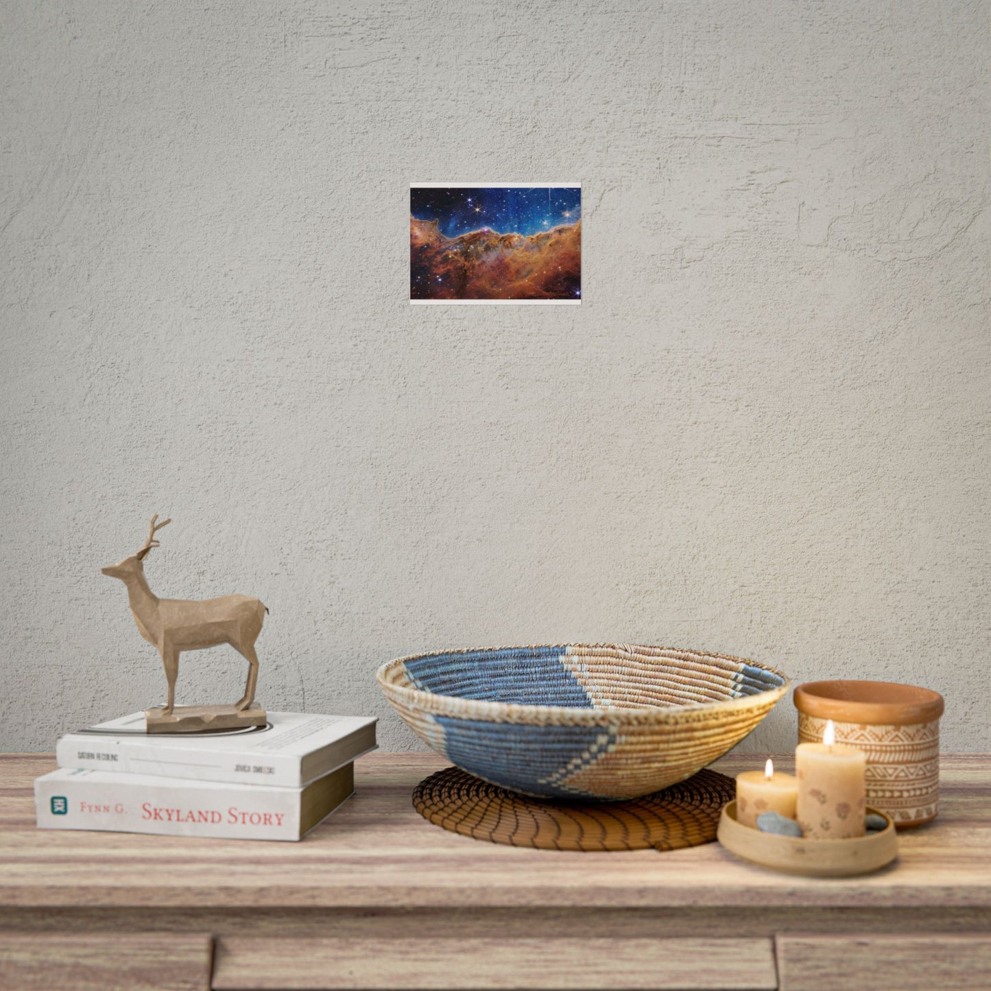 Cosmic Mountain Nebula Rolled Poster — Space Wall Art for Astronomy Lovers