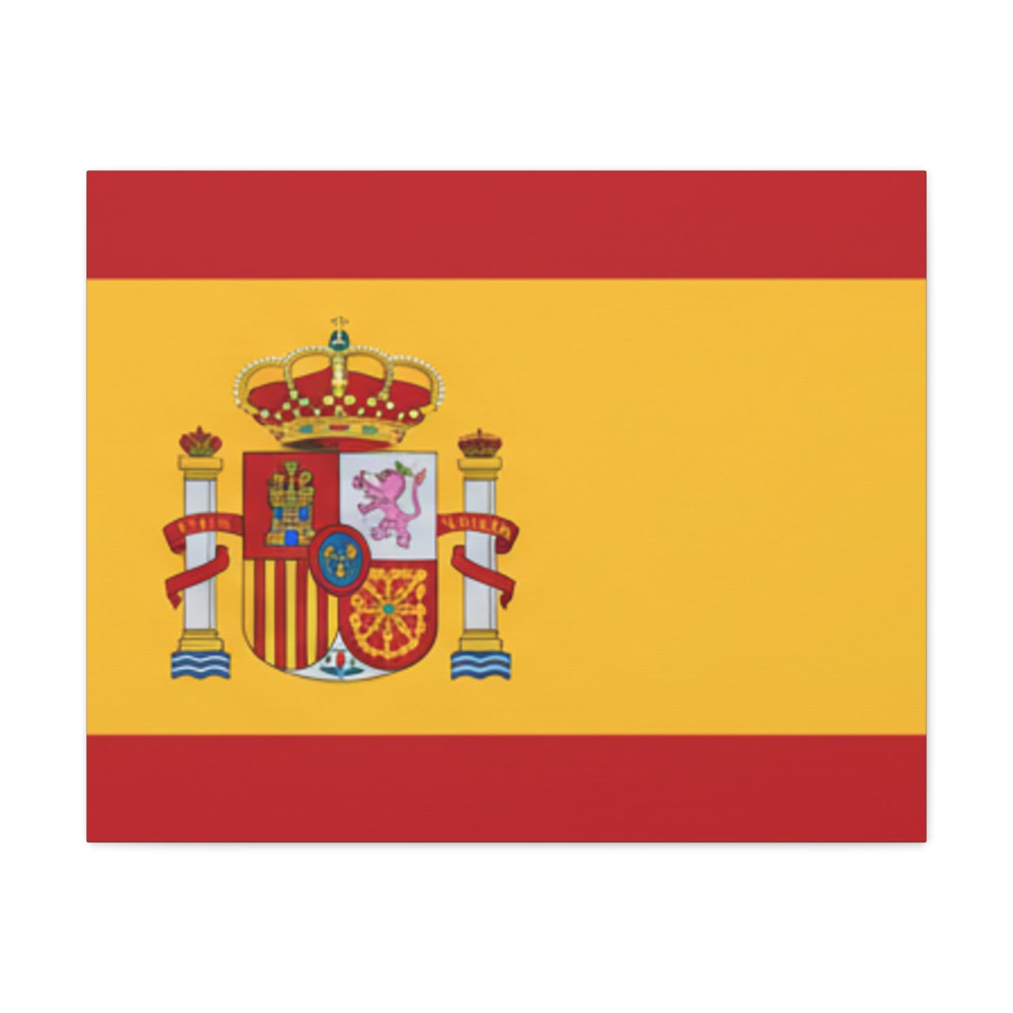 Spanish Flag Matte Canvas Print — Stretched Wall Art (1.25")