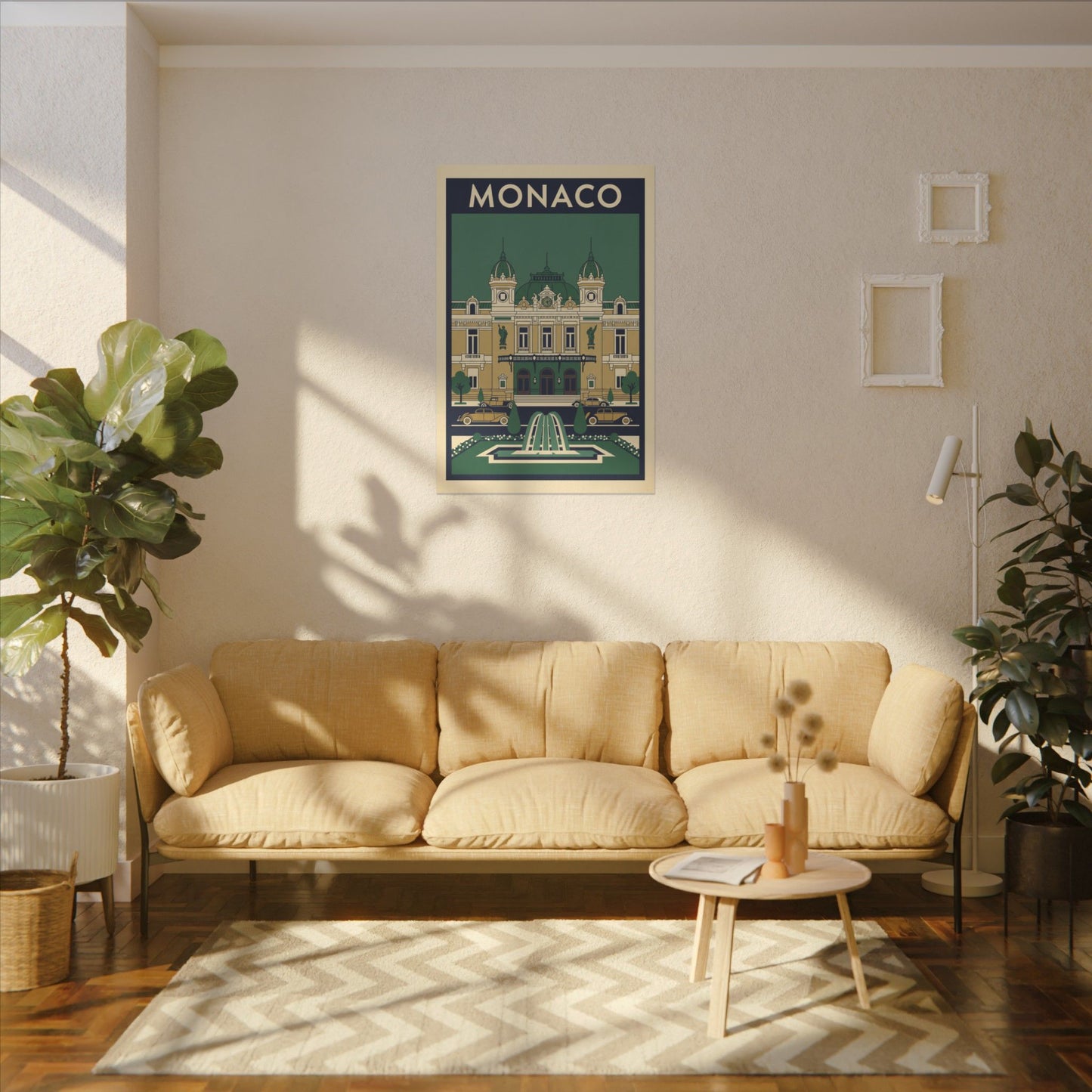 Monaco Vintage Travel Poster Canvas