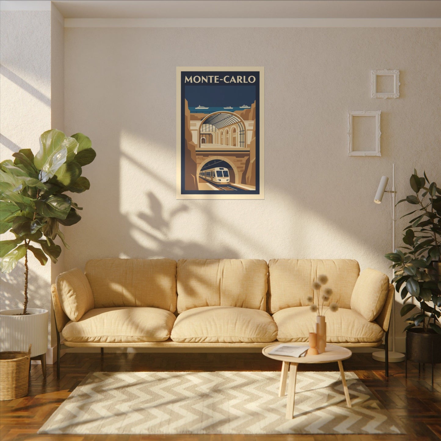 Monte Carlo Vintage Travel Poster Canvas