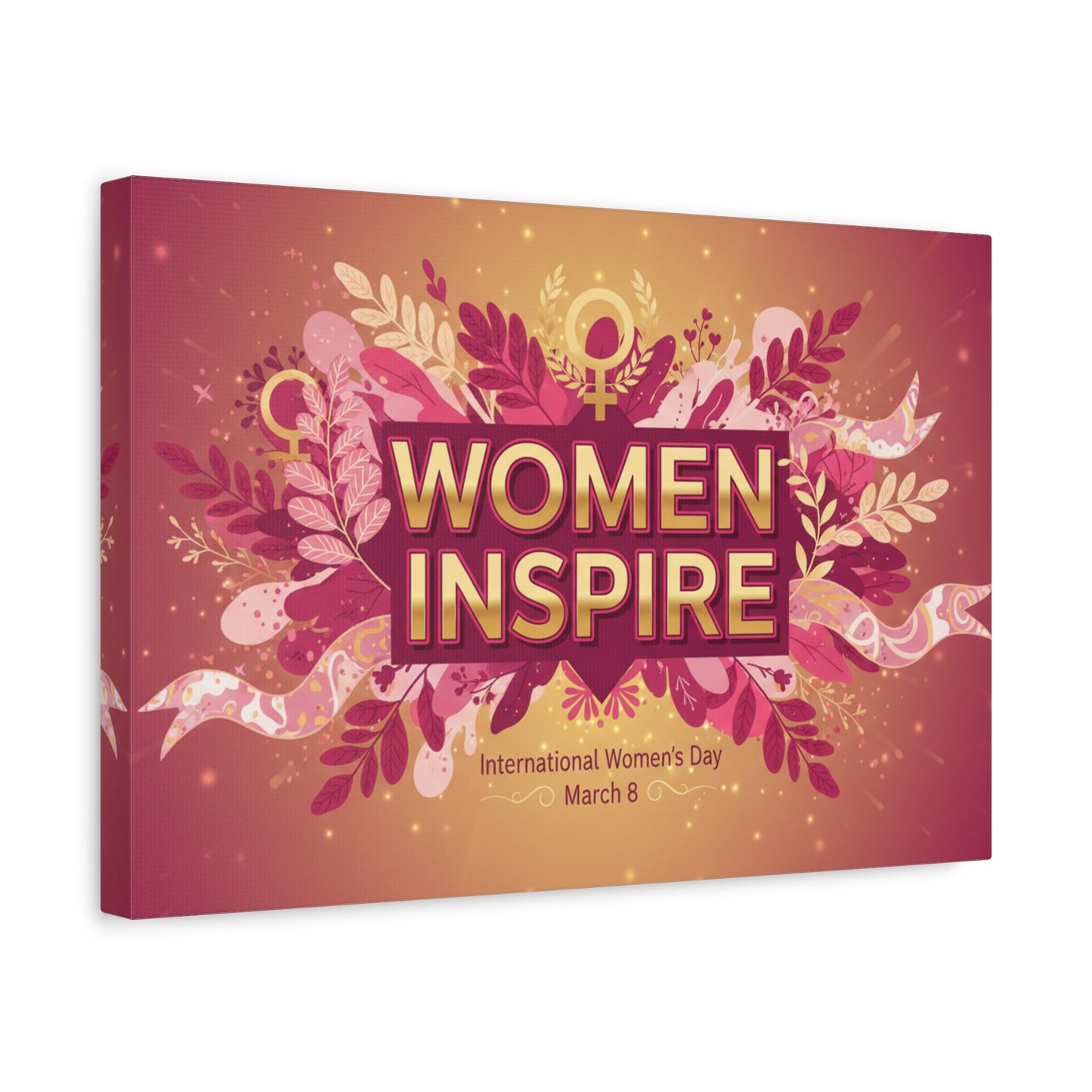 Women Inspire Canvas Wall Art — International Women’s Day Tribute (Matte Stretched)