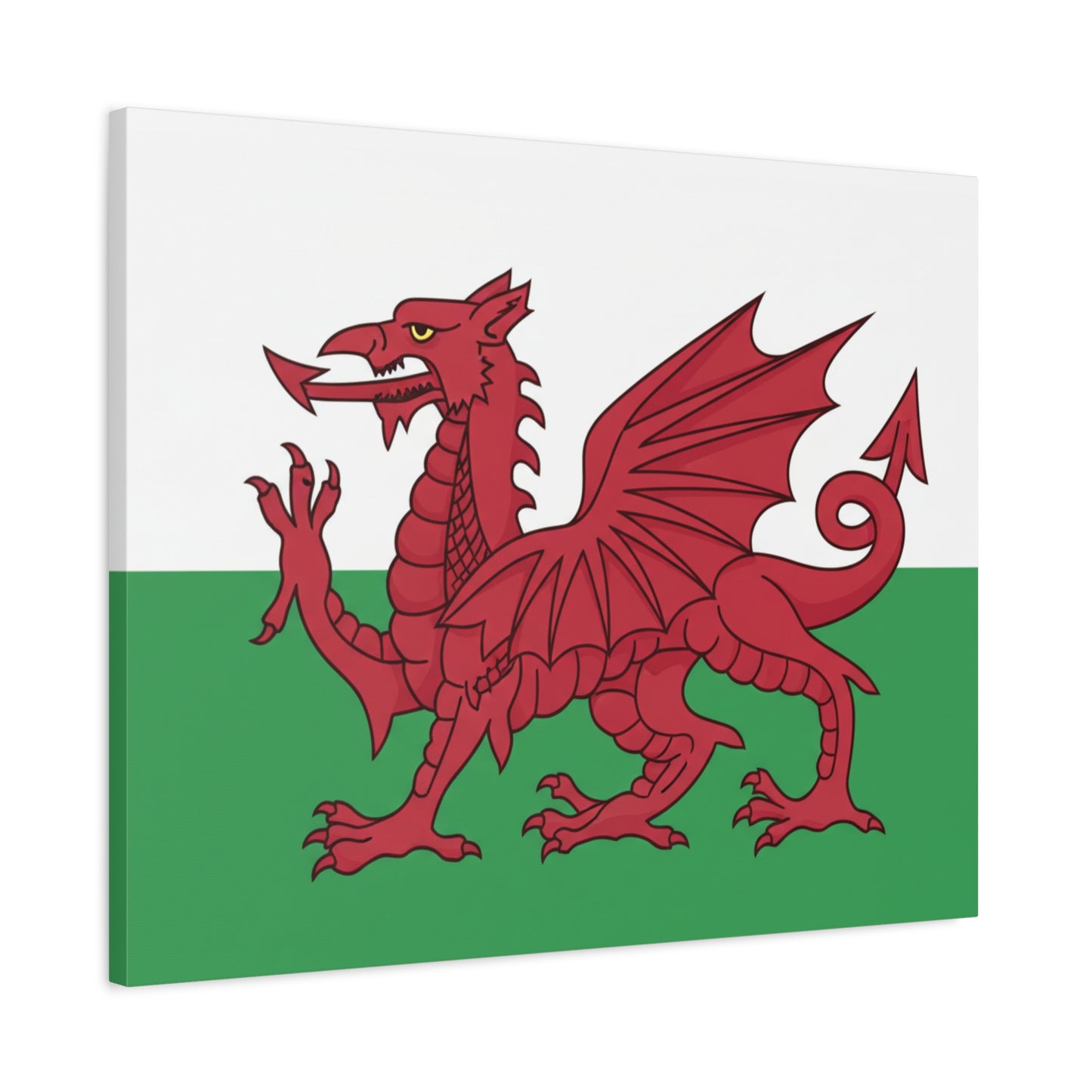Welsh Flag Canvas Print — Red Dragon Matte Stretched Wall Art