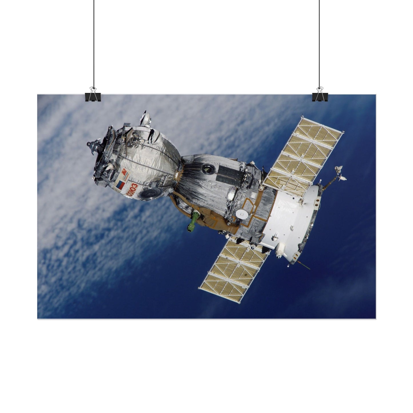 Spacecraft Poster — Astronautics Satellite Wall Art (Rolled Poster)