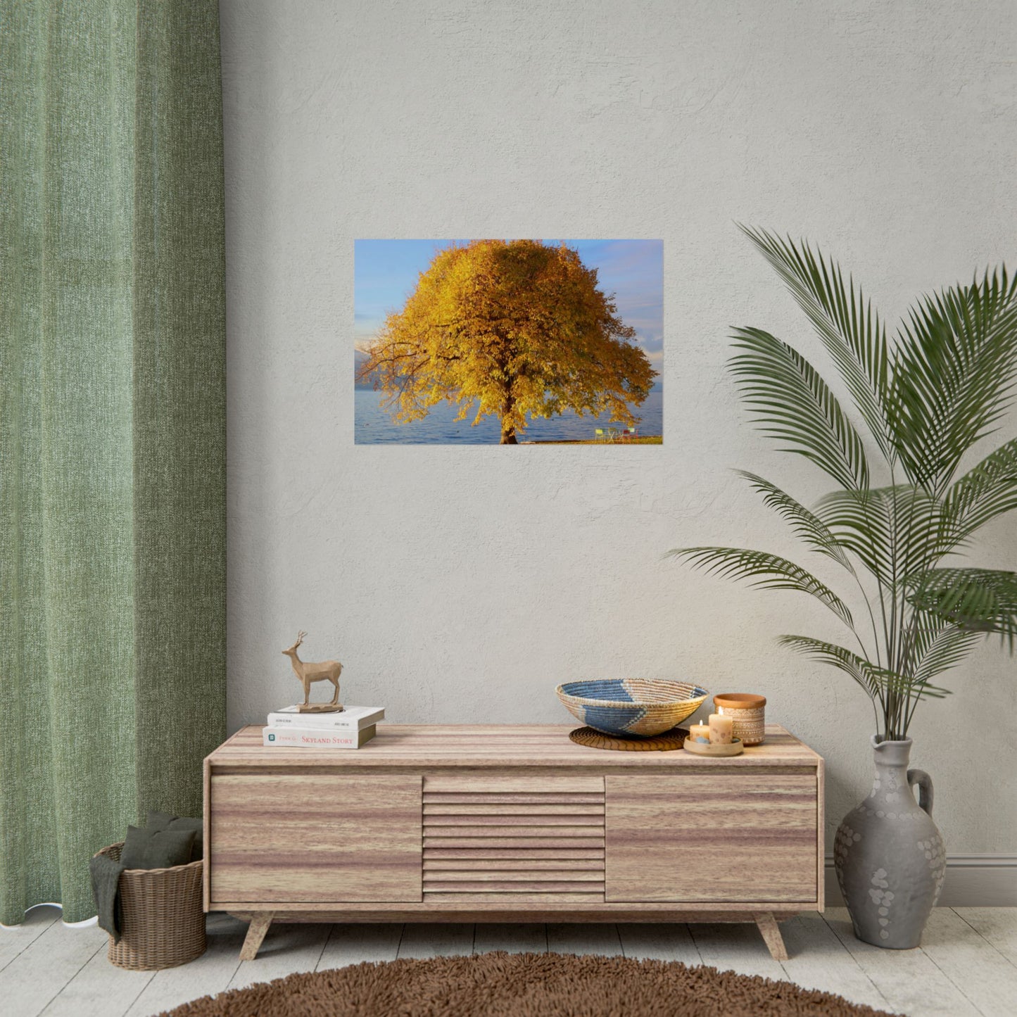 Rolled Poster — “where the leaves meet the lake” Nature Wall Art