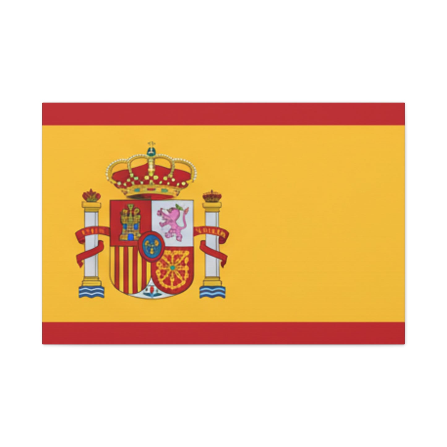 Spanish Flag Matte Canvas Print — Stretched Wall Art (1.25")