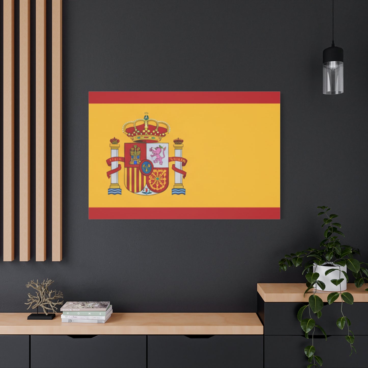 Spanish Flag Matte Canvas Print — Stretched Wall Art (1.25")