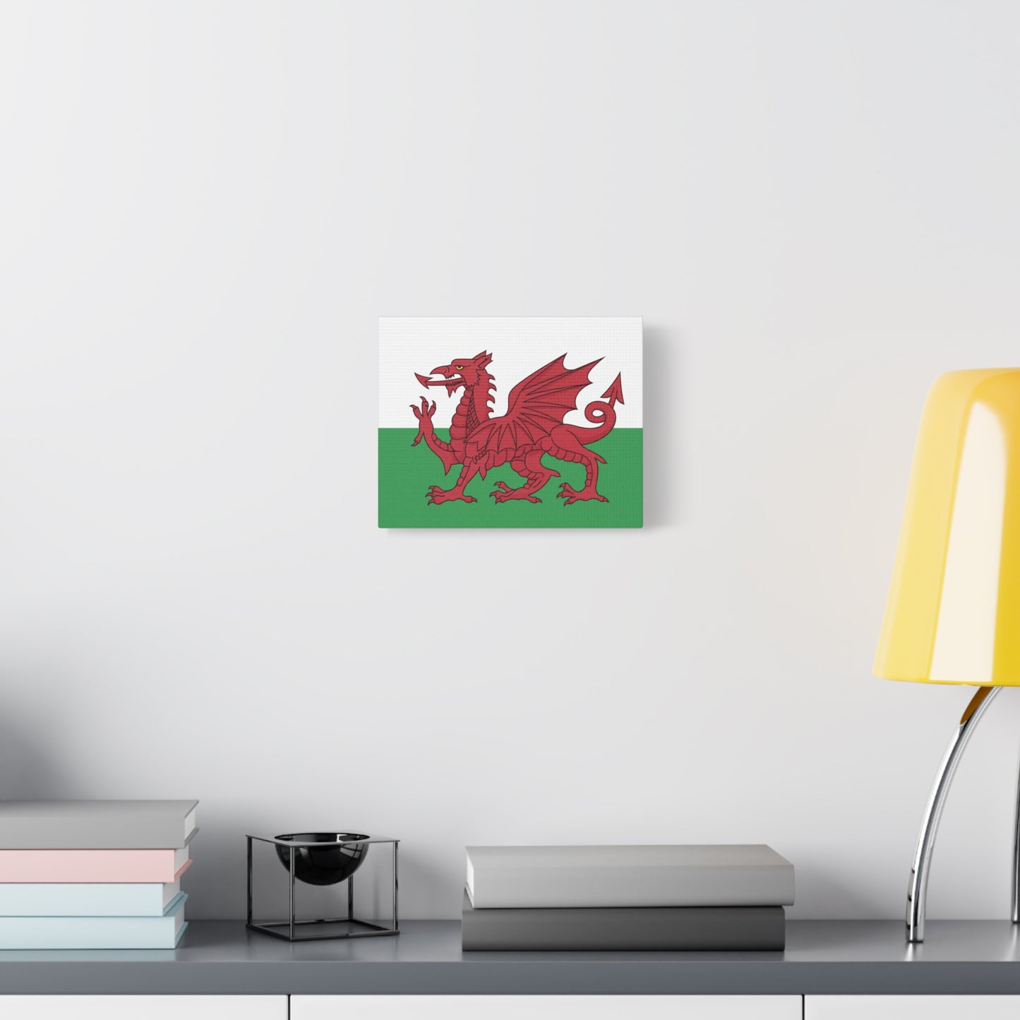Welsh Flag Canvas Print — Red Dragon Matte Stretched Wall Art