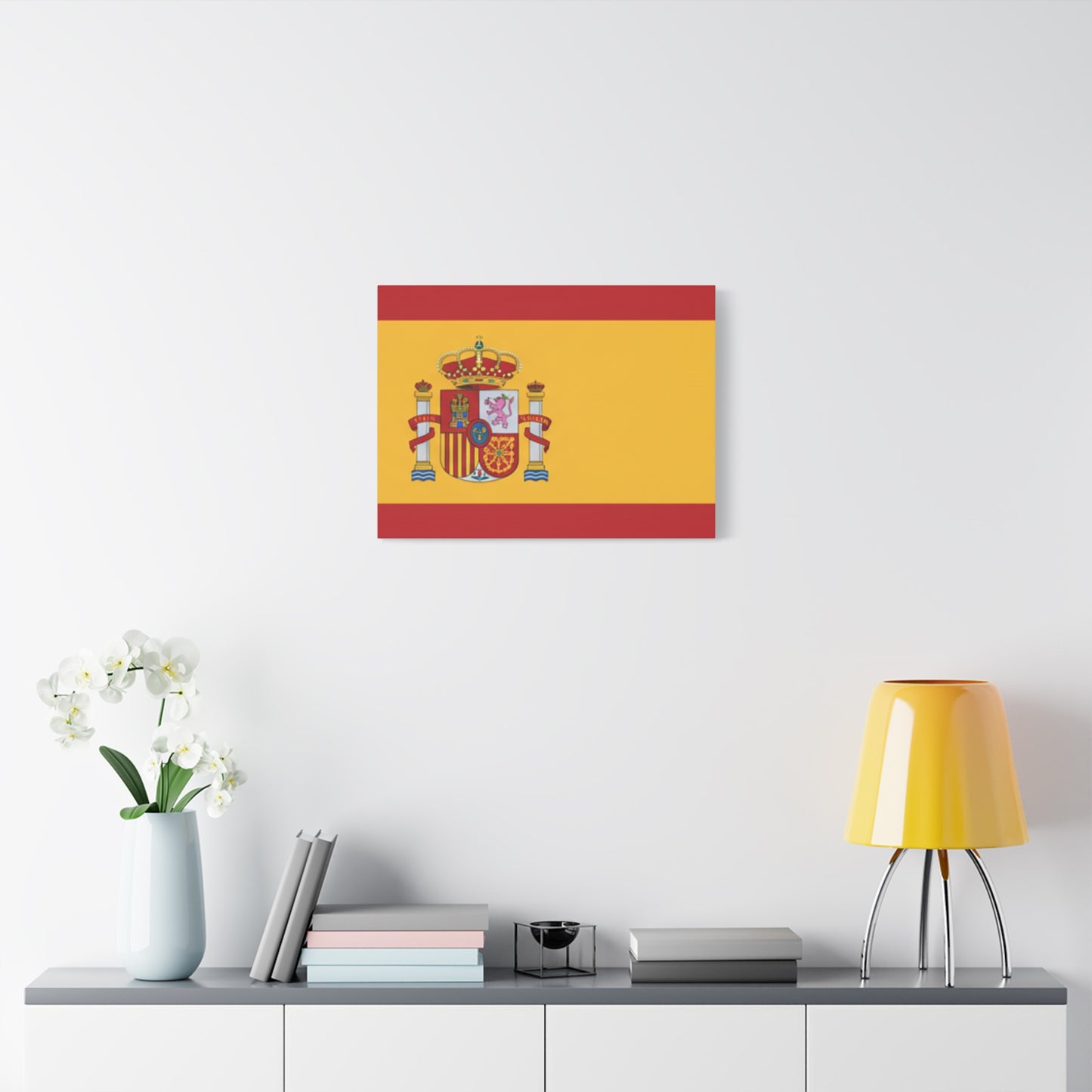 Spanish Flag Matte Canvas Print — Stretched Wall Art (1.25")