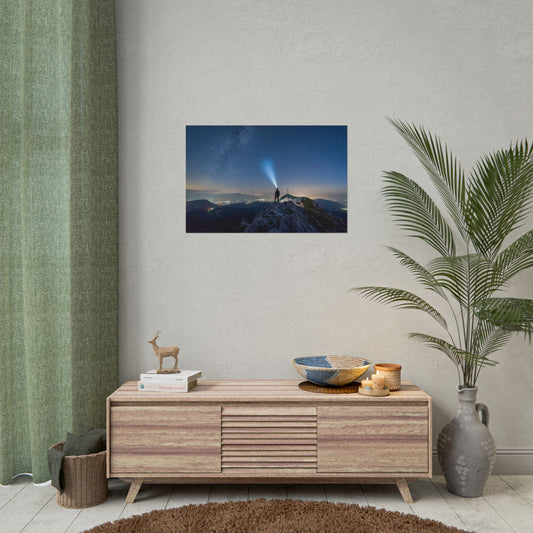 Night Peak — Stargazing Poster