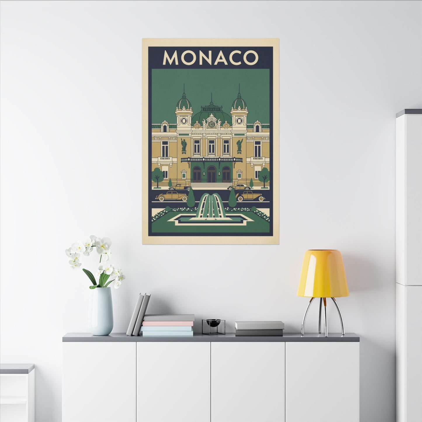 Monaco Vintage Travel Poster Canvas