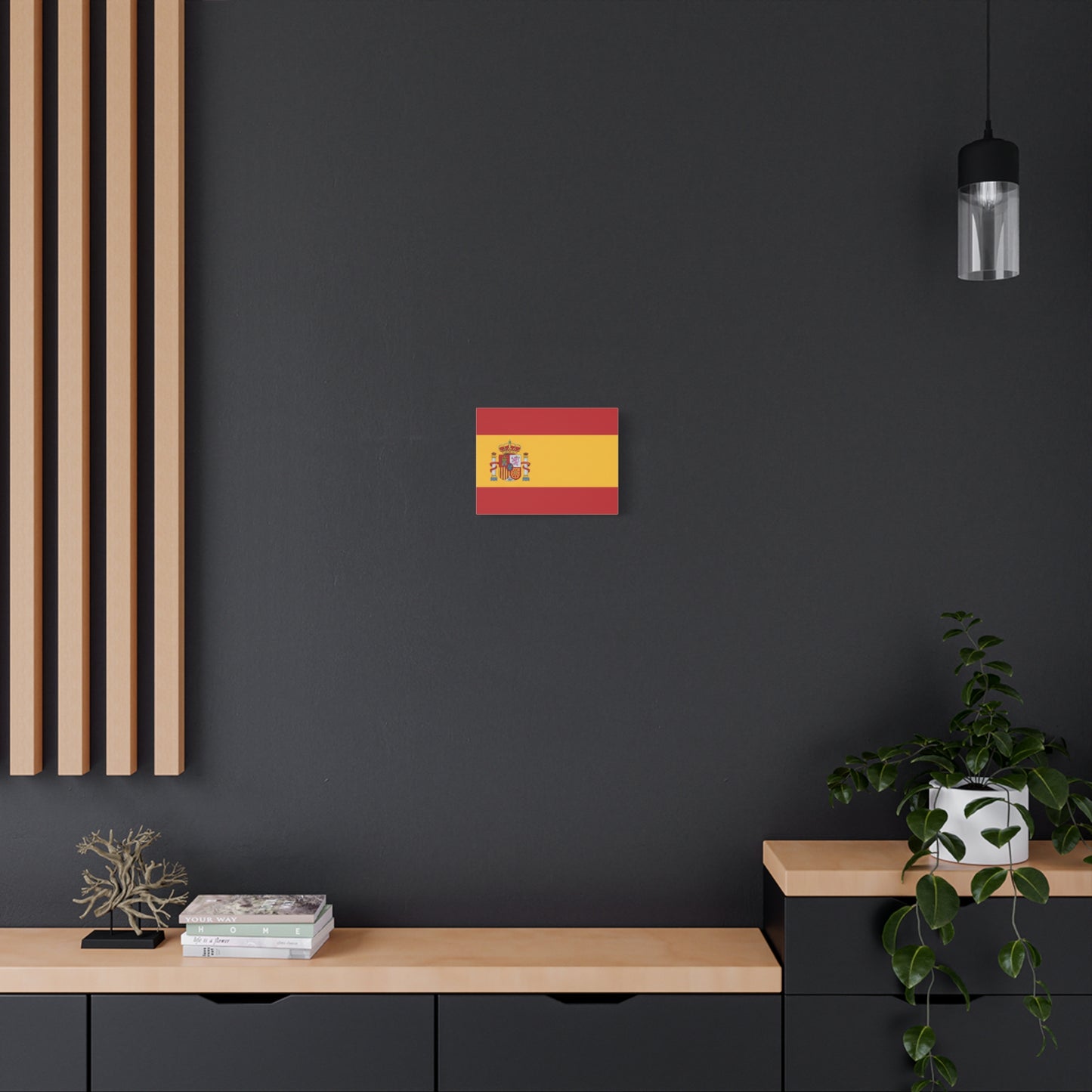 Spanish Flag Matte Canvas Print — Stretched Wall Art (1.25")