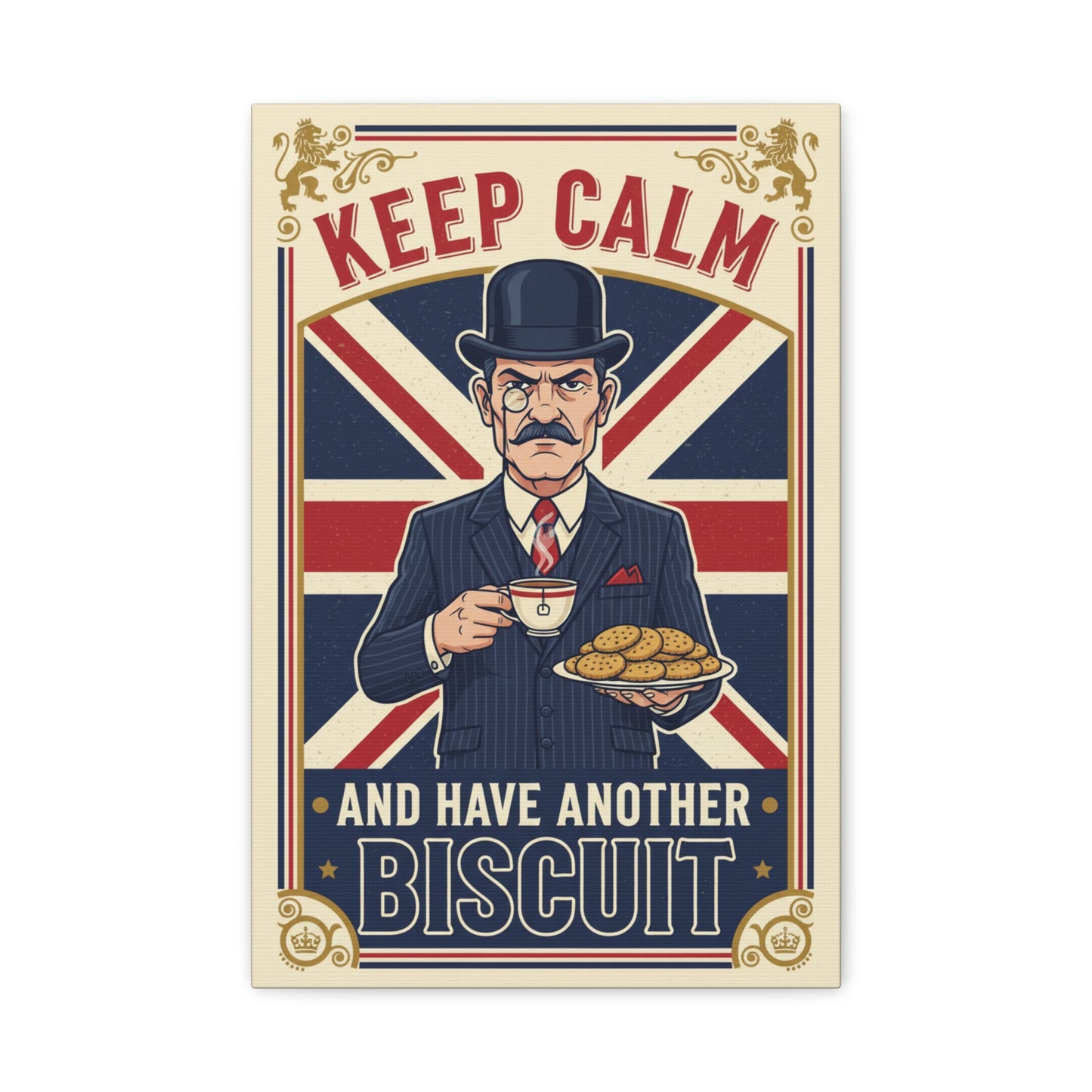 Keep Calm and Have Another Biscuit Canvas Wall Art