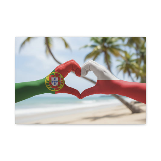 Portugal & Poland — Heritage Heart Canvas