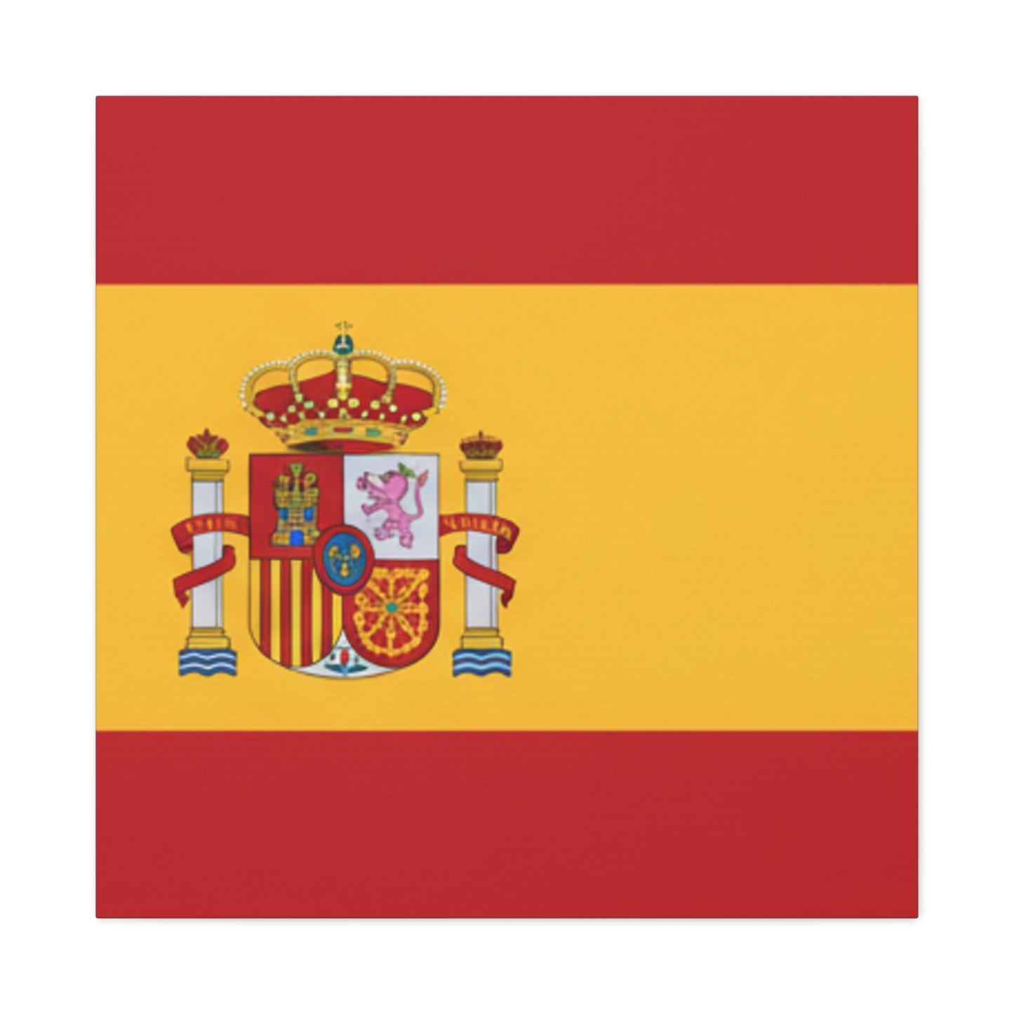 Spanish Flag Matte Canvas Print — Stretched Wall Art (1.25")