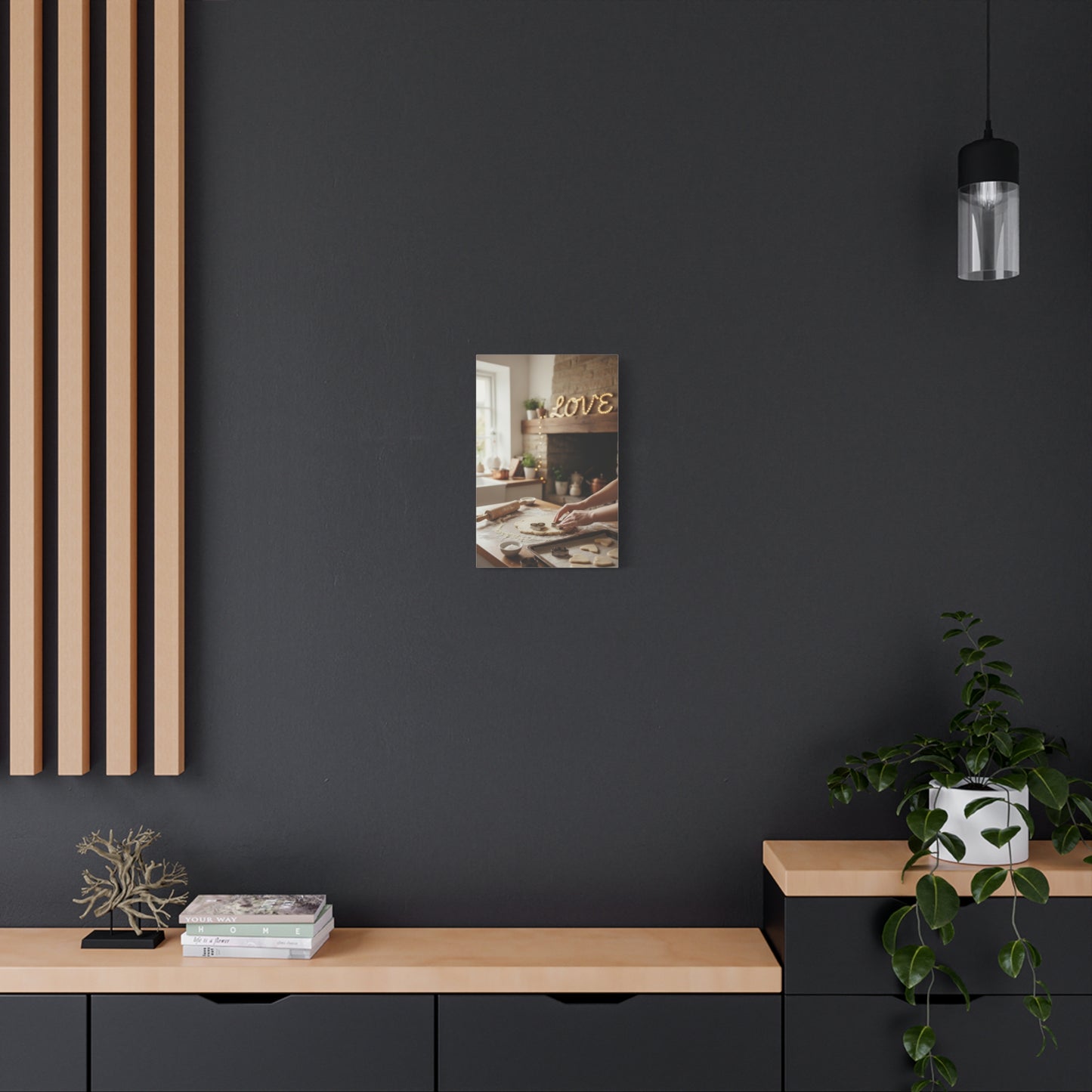 Kitchen Baking Canvas Print — Cozy Rustic 'LOVE' Holiday Decor