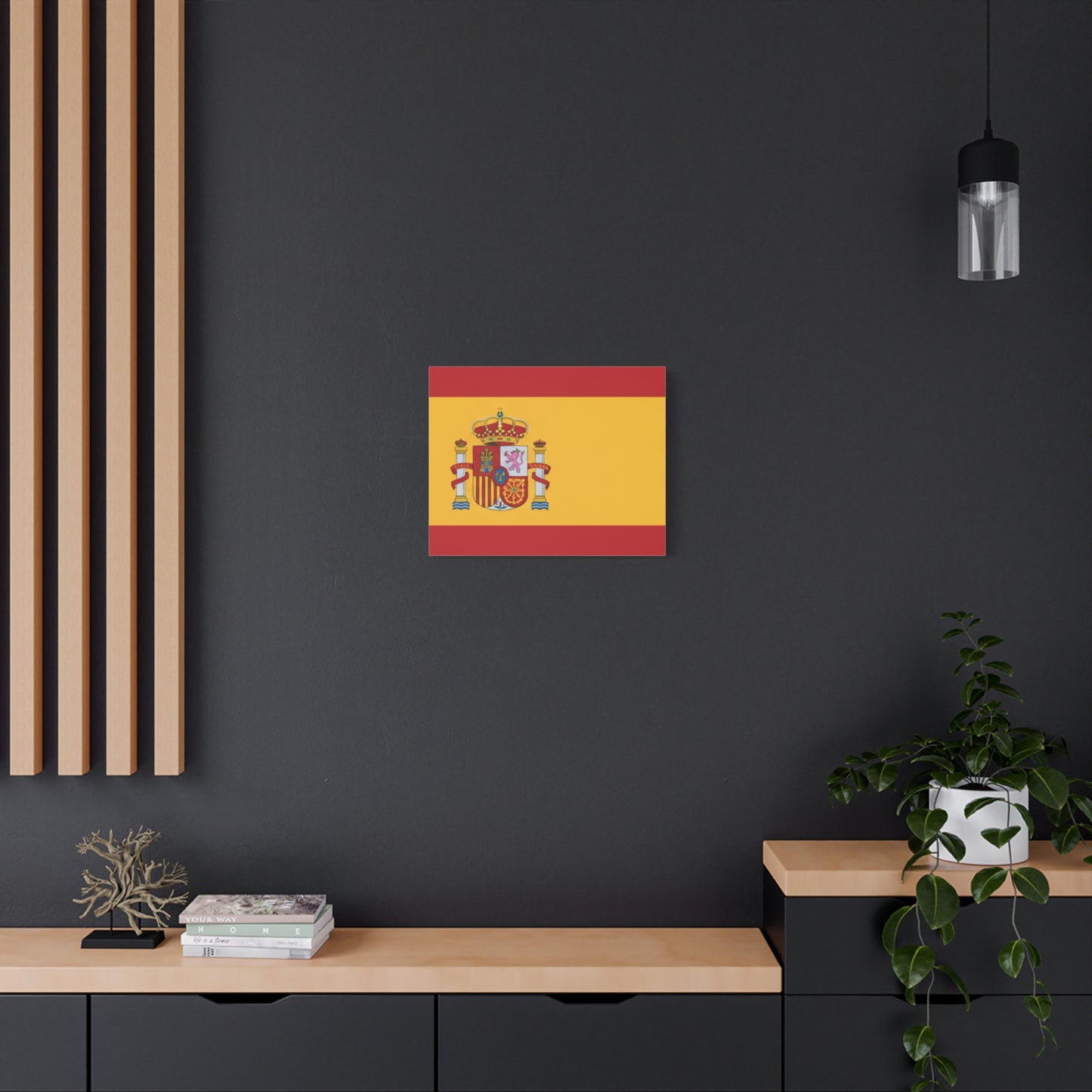 Spanish Flag Matte Canvas Print — Stretched Wall Art (1.25")