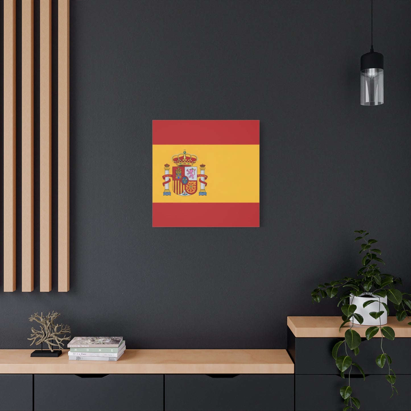 Spanish Flag Matte Canvas Print — Stretched Wall Art (1.25")