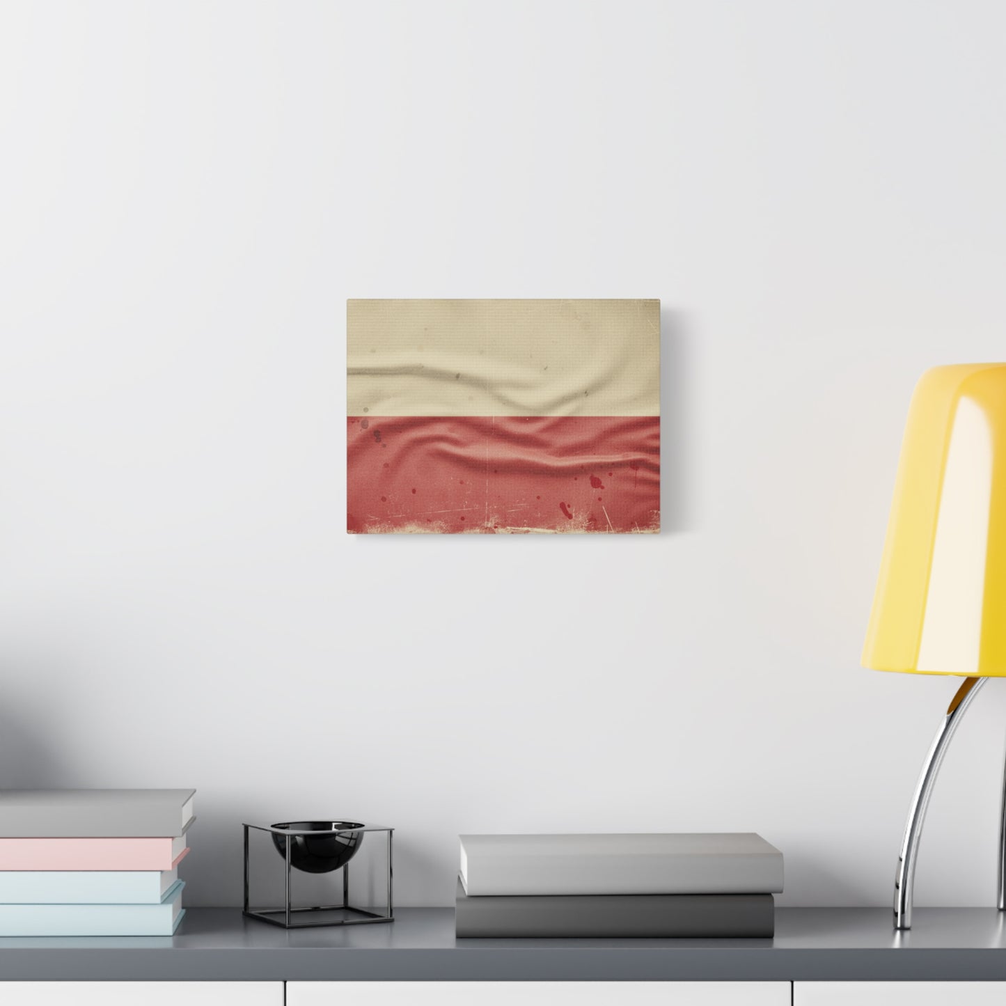 Polish Flag Vintage Matte Canvas Print — Stretched Wall Art