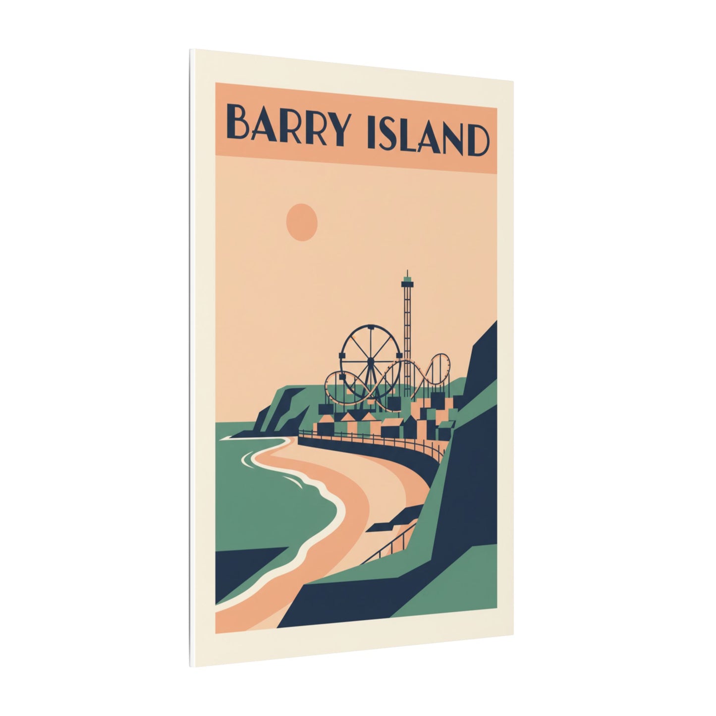 Barry Island Vintage Travel Poster Canvas