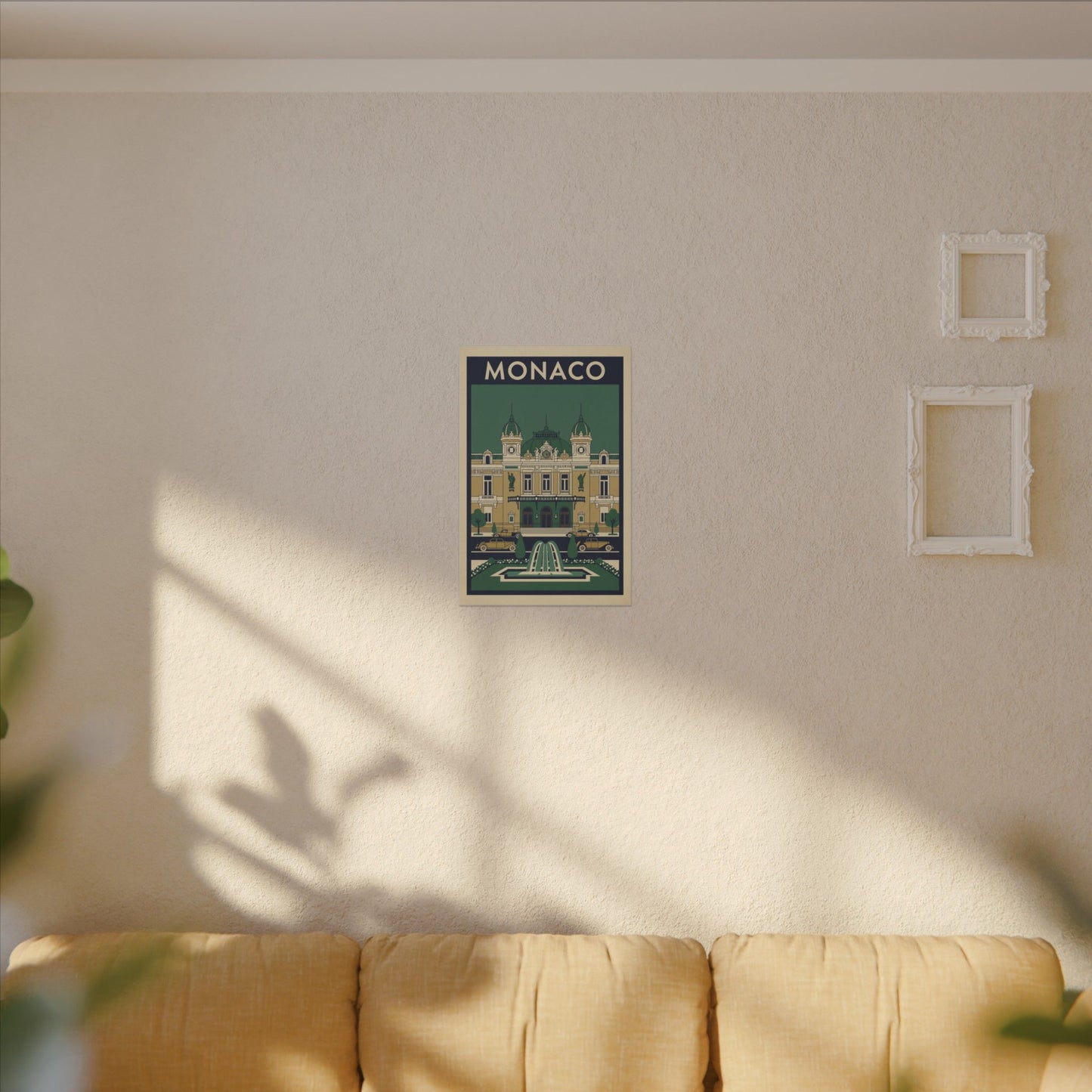 Monaco Vintage Travel Poster Canvas