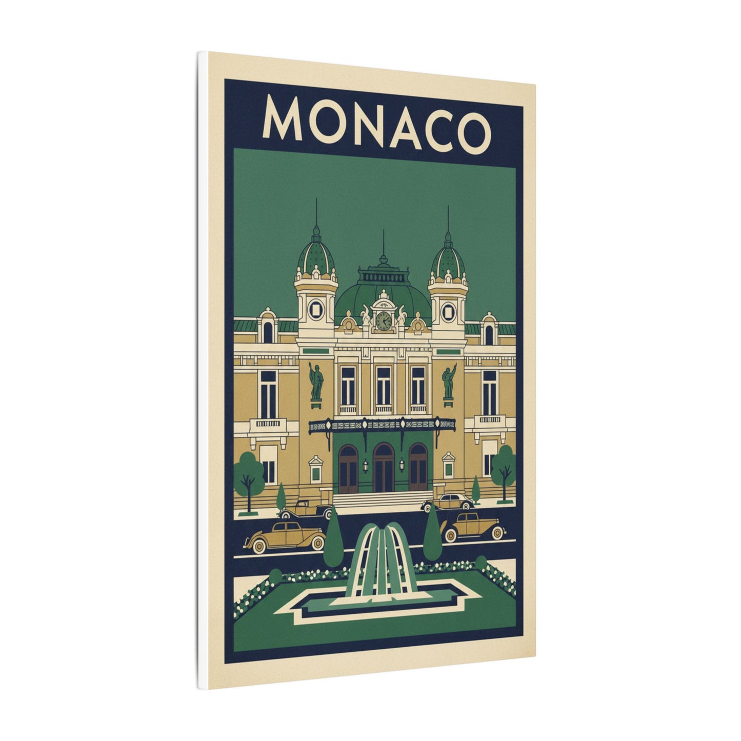Monaco Vintage Travel Poster Canvas