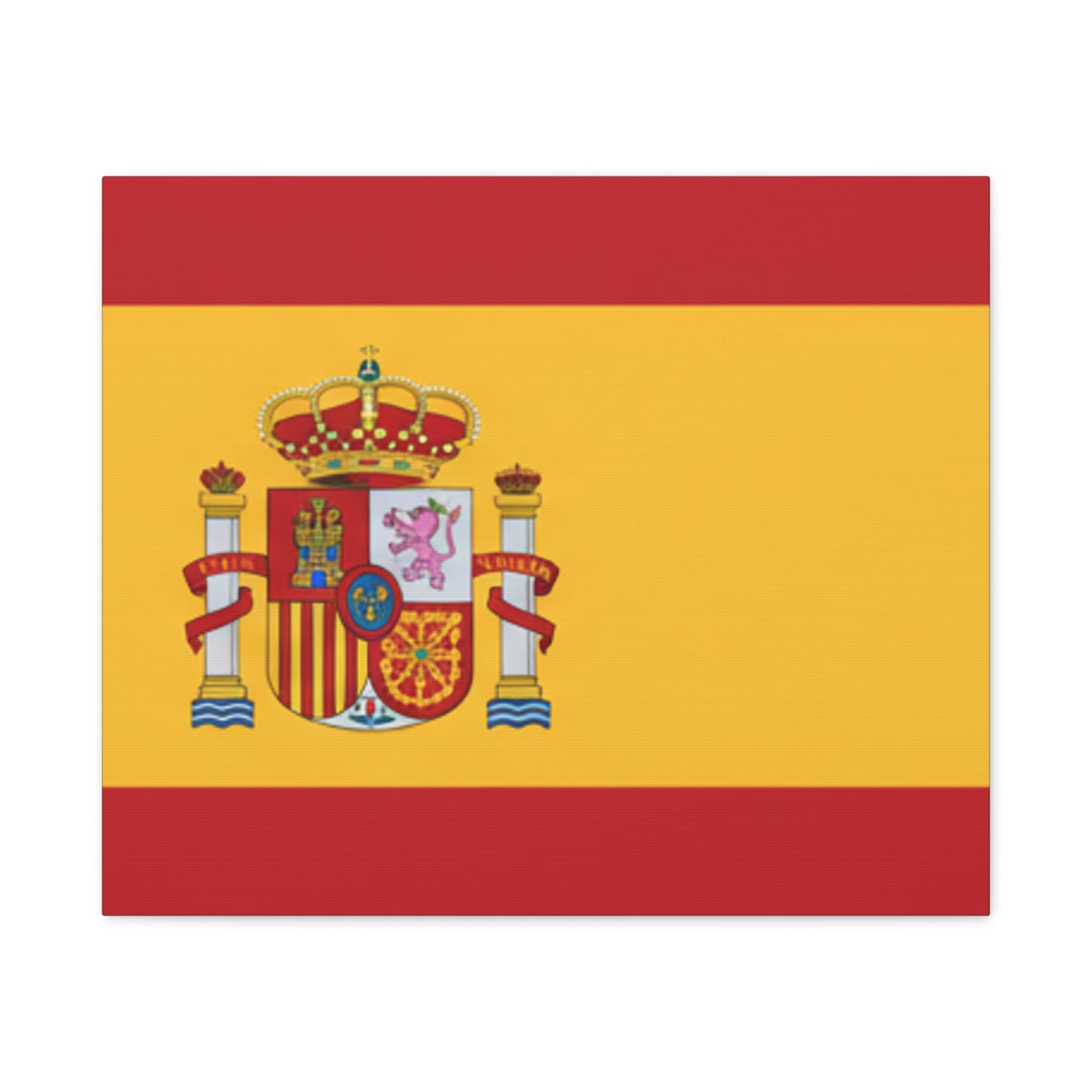 Spanish Flag Matte Canvas Print — Stretched Wall Art (1.25")