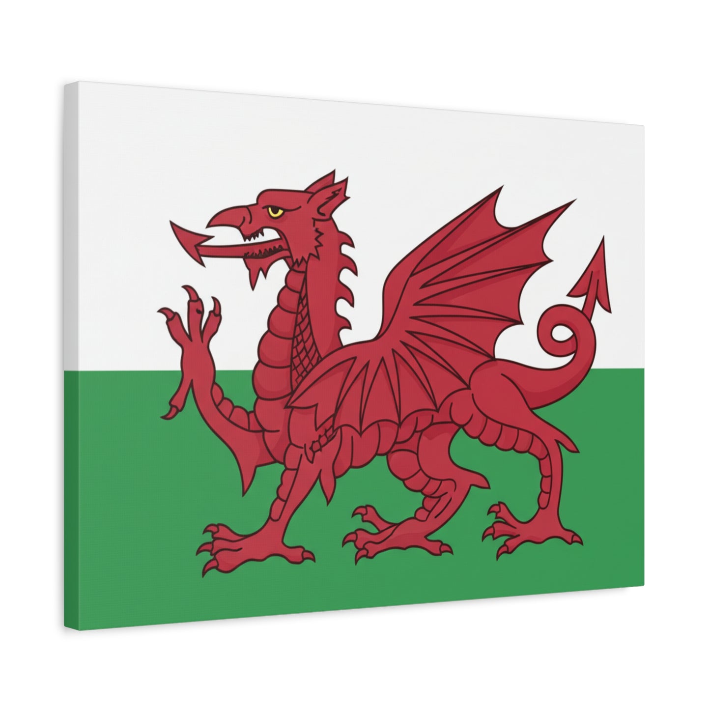 Welsh Flag Canvas Print — Red Dragon Matte Stretched Wall Art