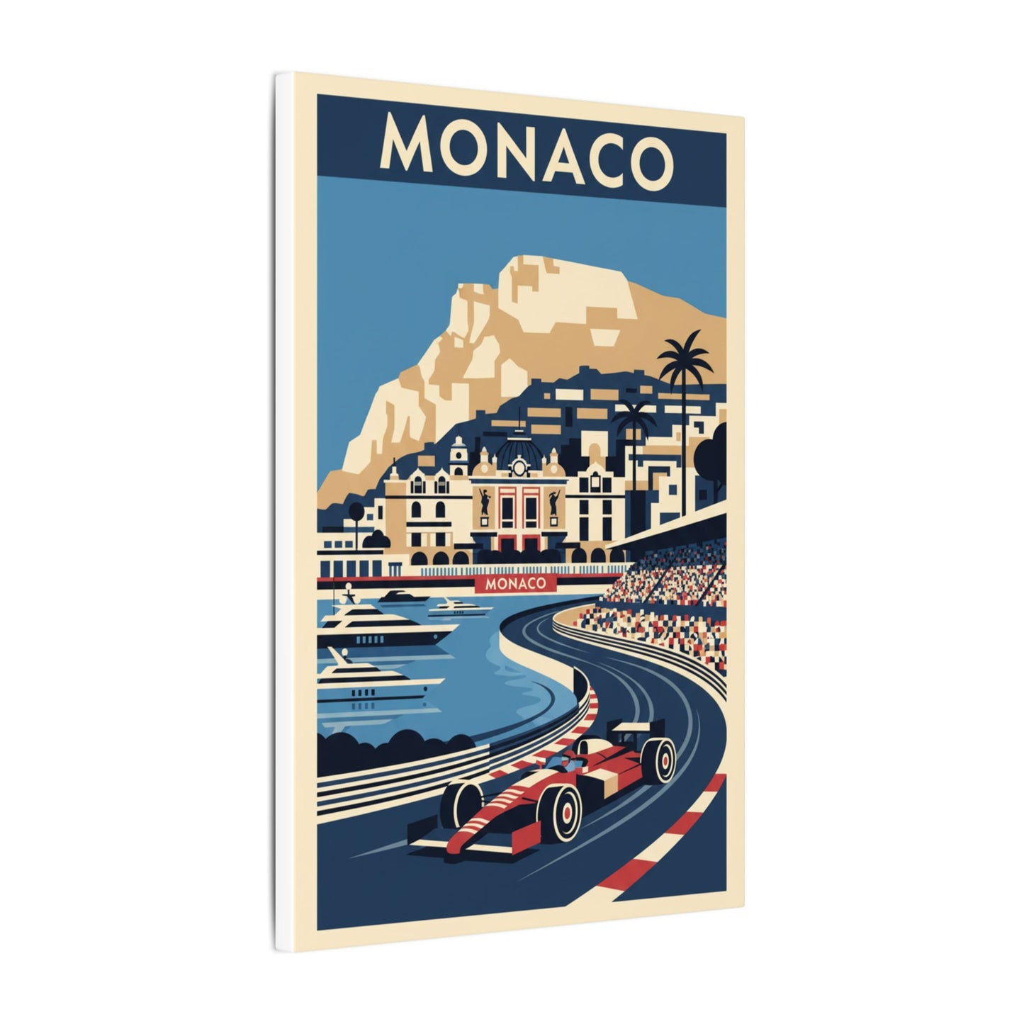Monaco Grand Prix Vintage Poster Canvas