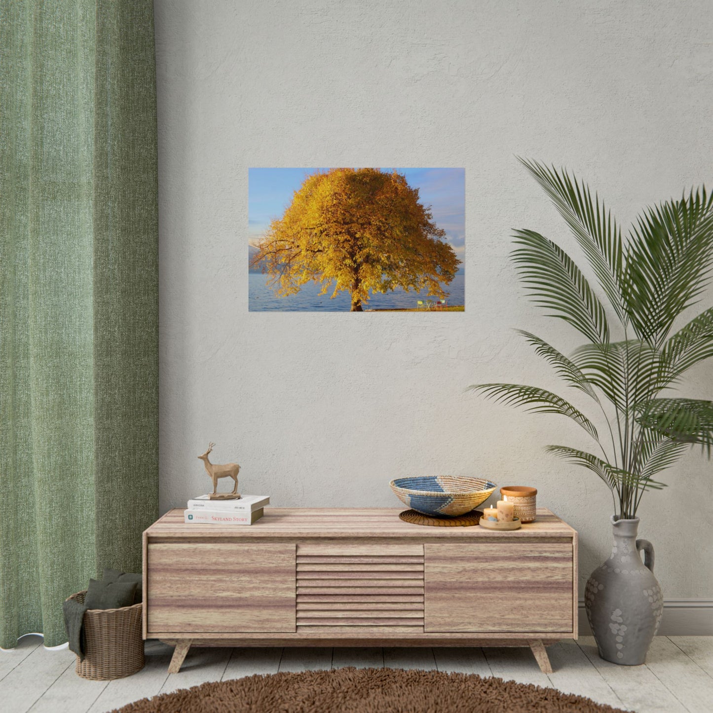 Rolled Poster — “where the leaves meet the lake” Nature Wall Art