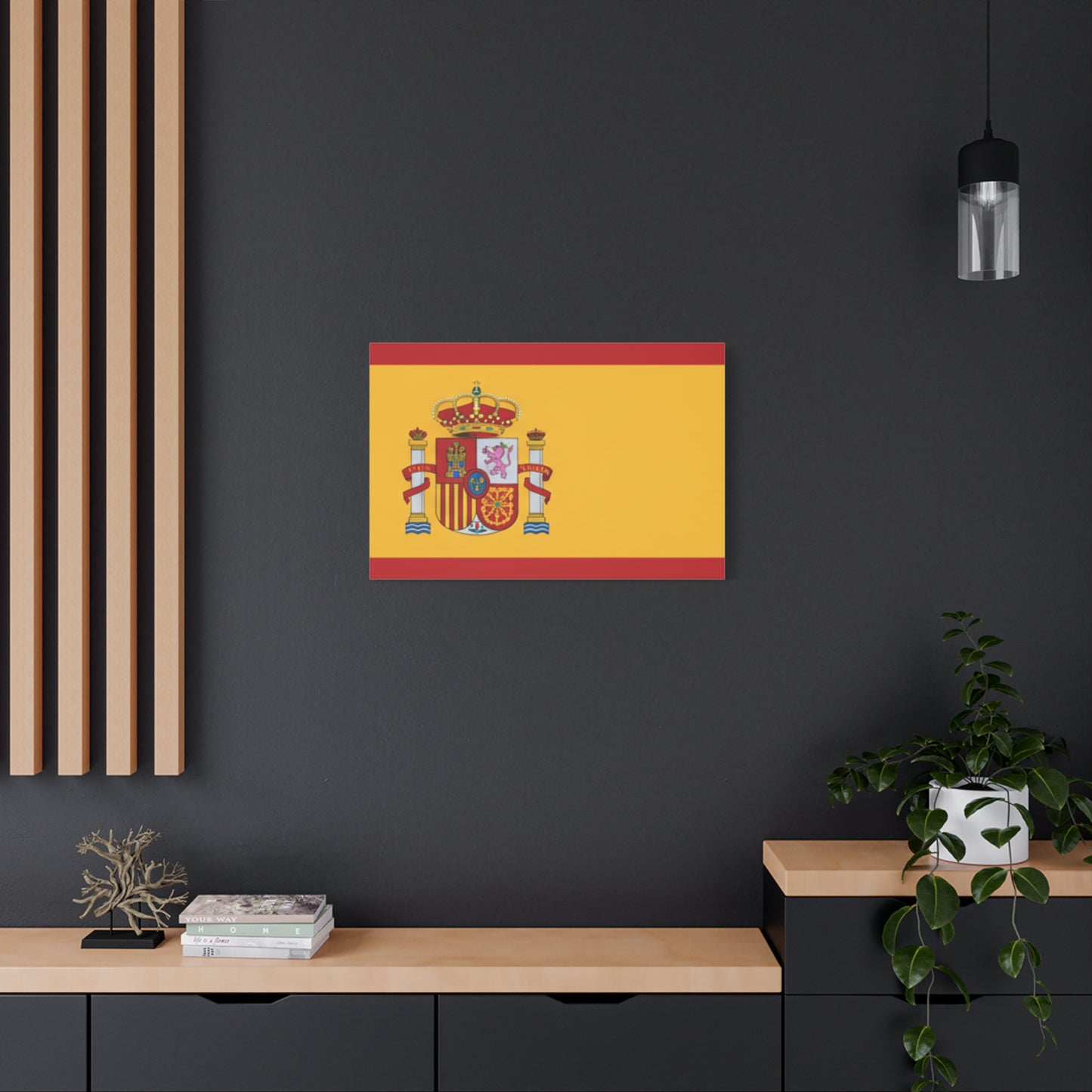 Spanish Flag Matte Canvas Print — Stretched Wall Art (1.25")