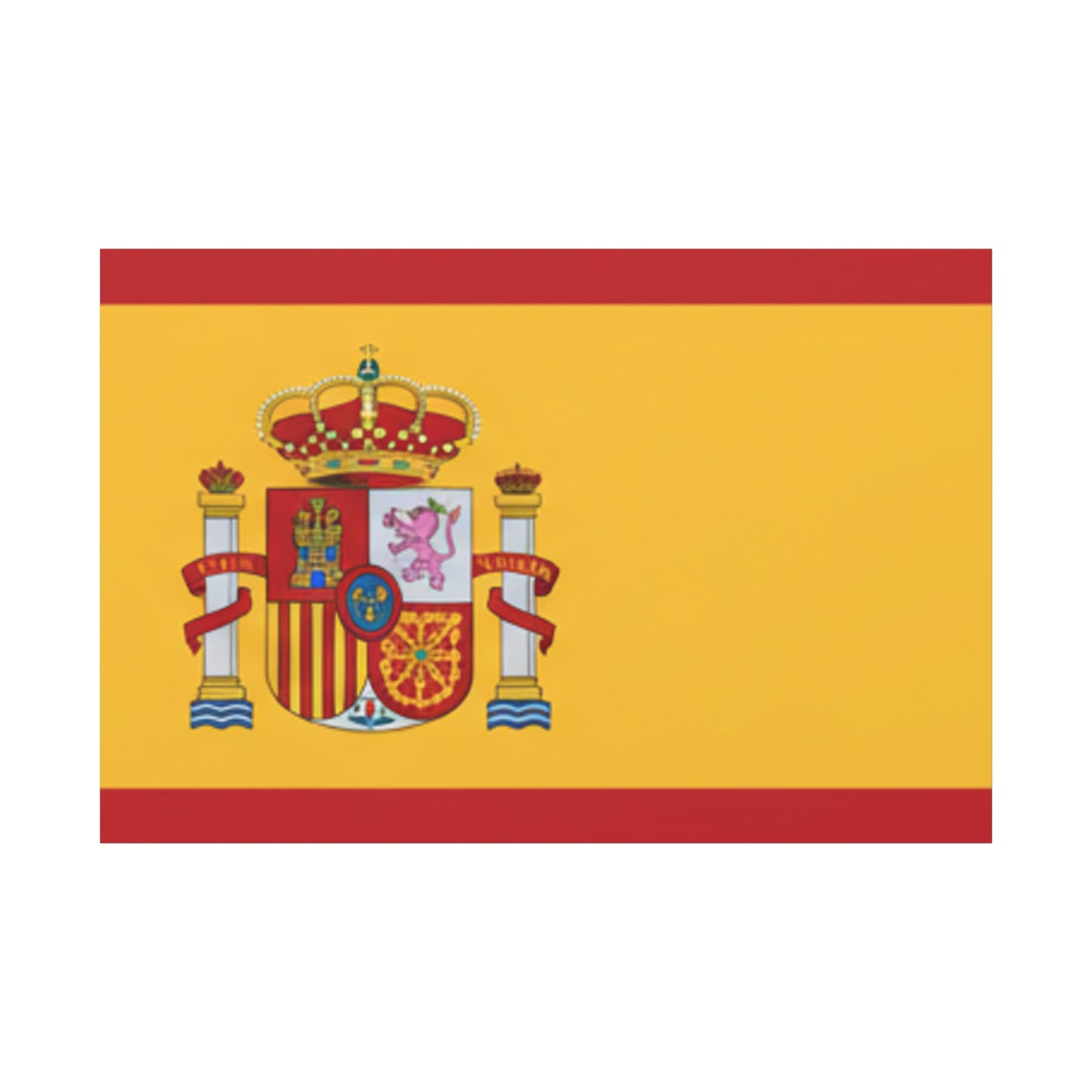 Spanish Flag Matte Canvas Print — Stretched Wall Art (1.25")