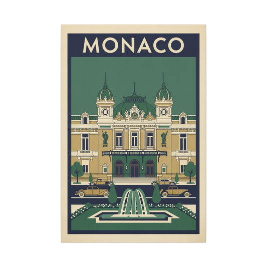 Monaco — Vintage Riviera Travel Canvas