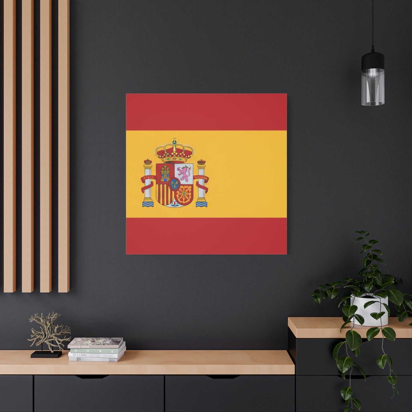 Spanish Flag Matte Canvas Print — Stretched Wall Art (1.25")