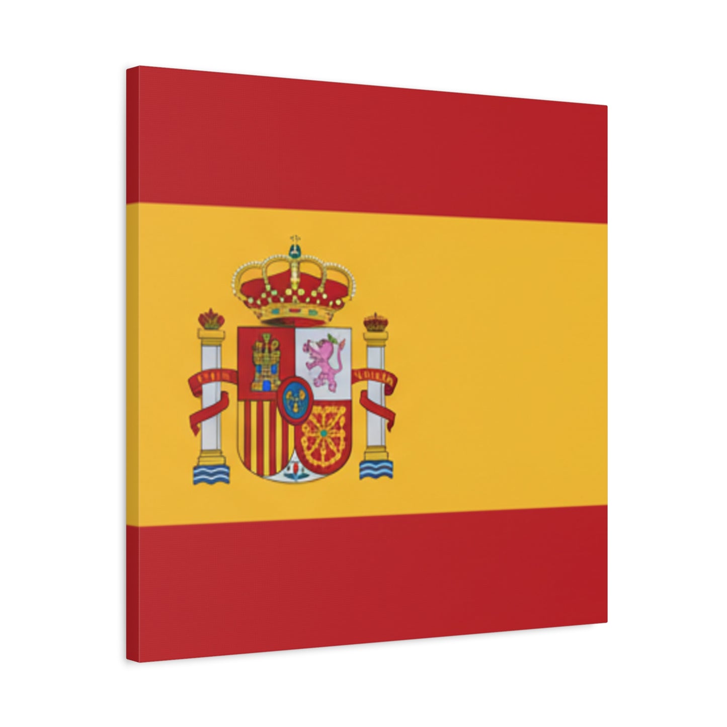 Spanish Flag Matte Canvas Print — Stretched Wall Art (1.25")