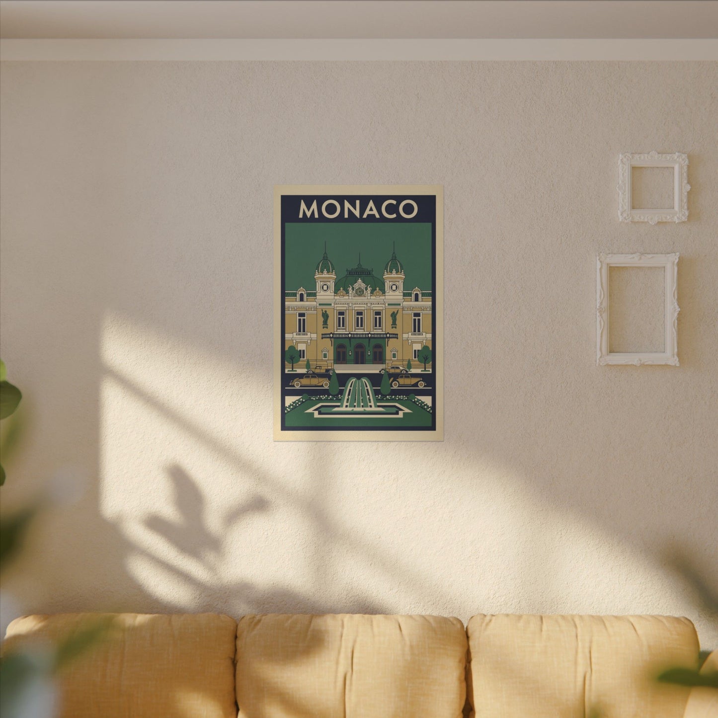 Monaco Vintage Travel Poster Canvas