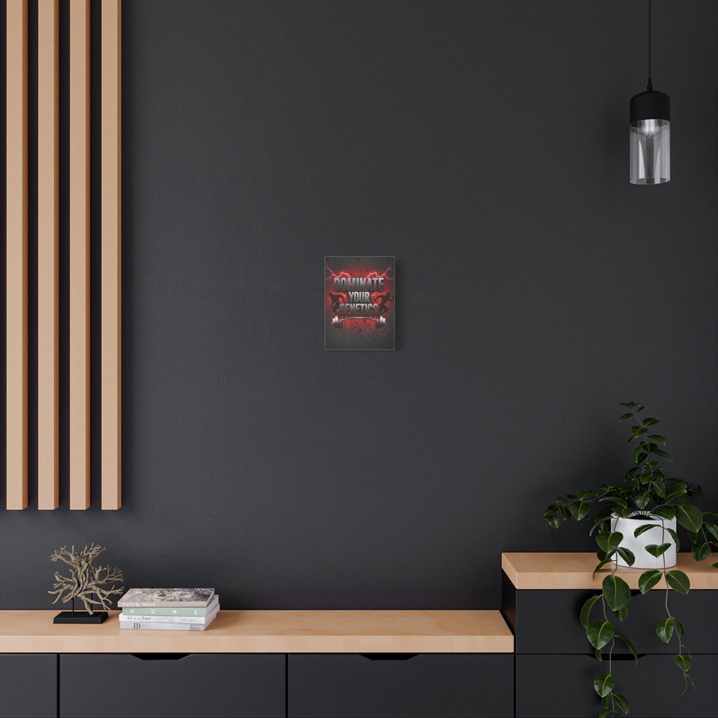 Dominate Your Genetics Gym Canvas Wall Art — Motivational Fitness Quote