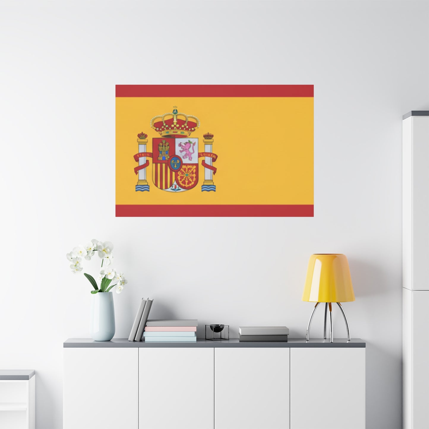 Spanish Flag Matte Canvas Print — Stretched Wall Art (1.25")