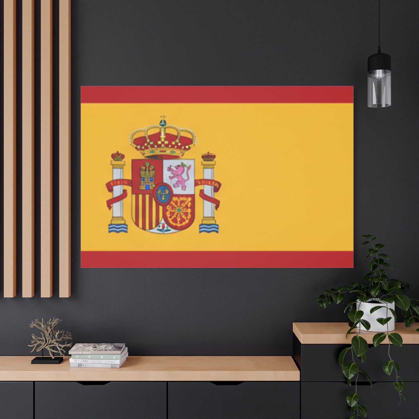 Spanish Flag Matte Canvas Print — Stretched Wall Art (1.25")