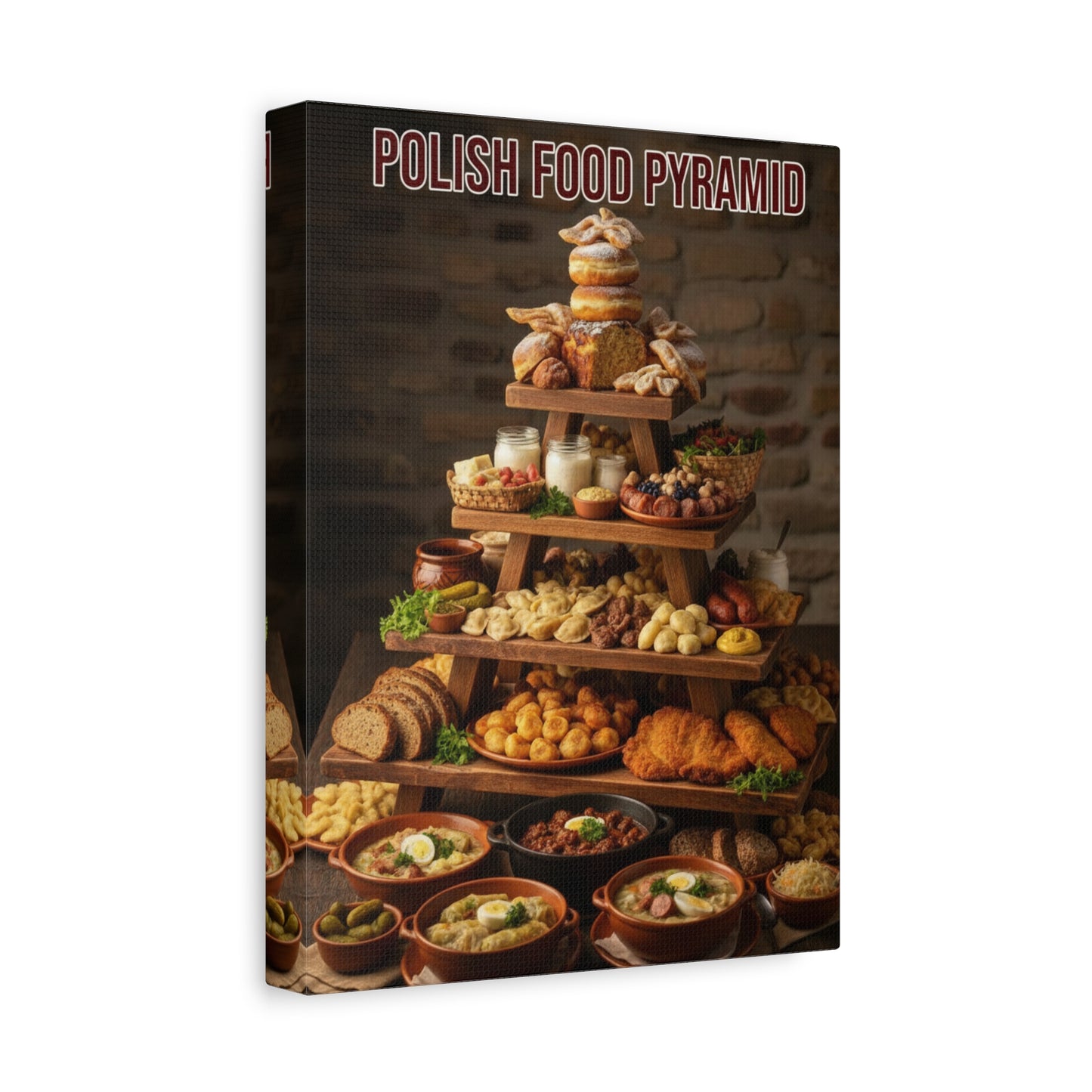Polish Food Pyramid Canvas Wall Art